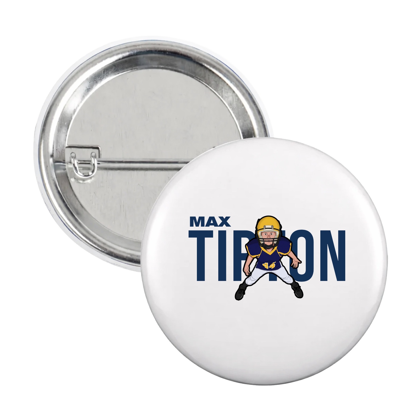 Game Day Button — Player Name in White