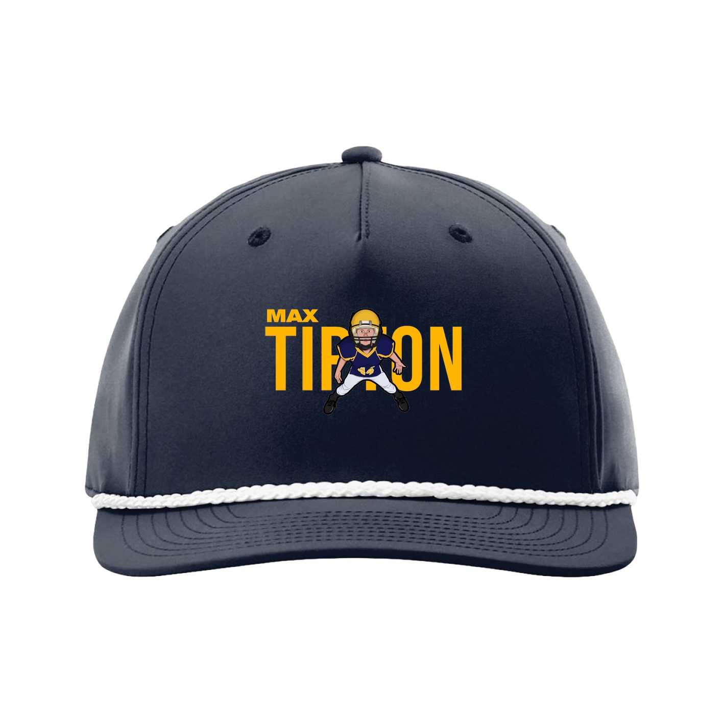 Five-Panel Classic Rope Cap — Player Name in Navy