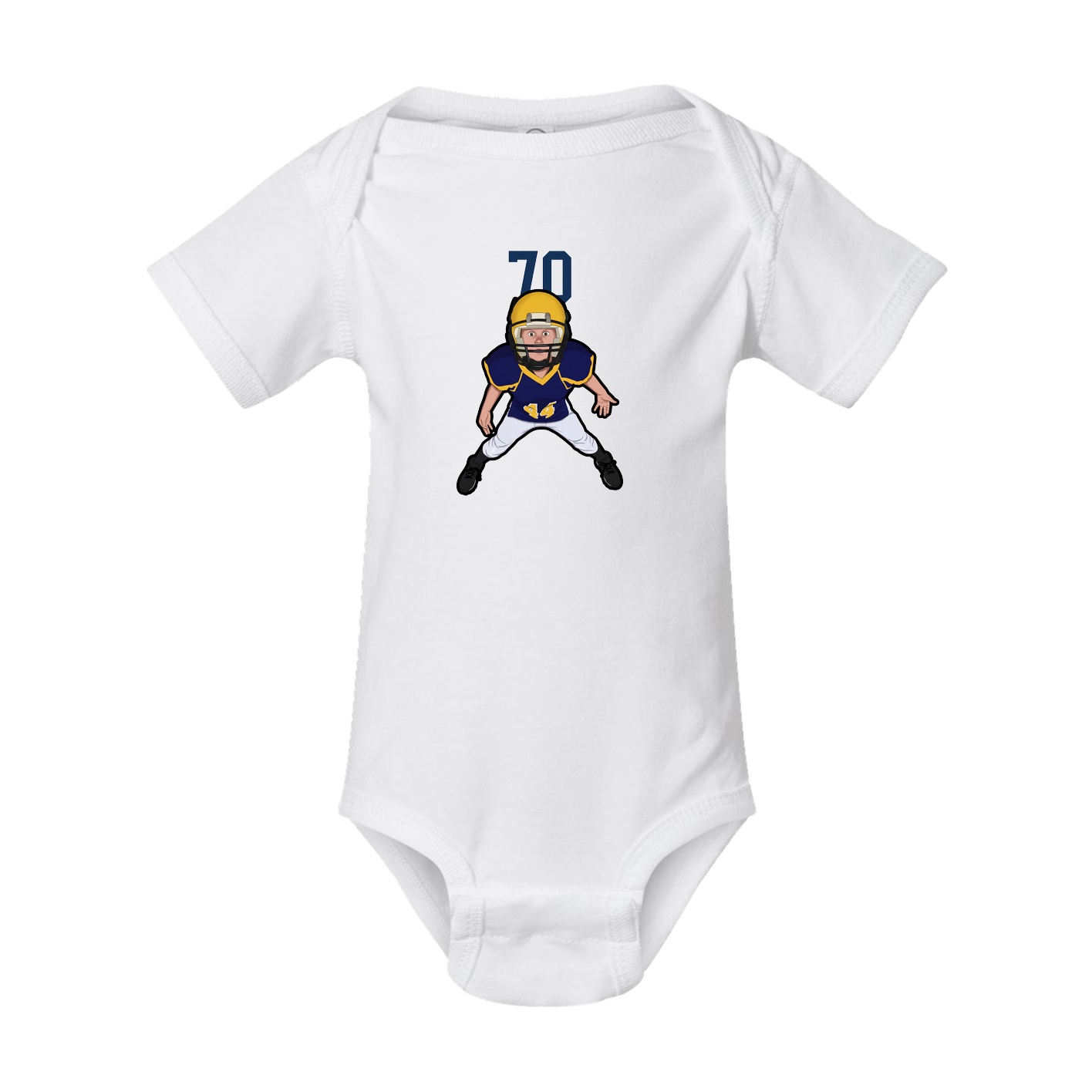 Baby Onesie — Number Top in White