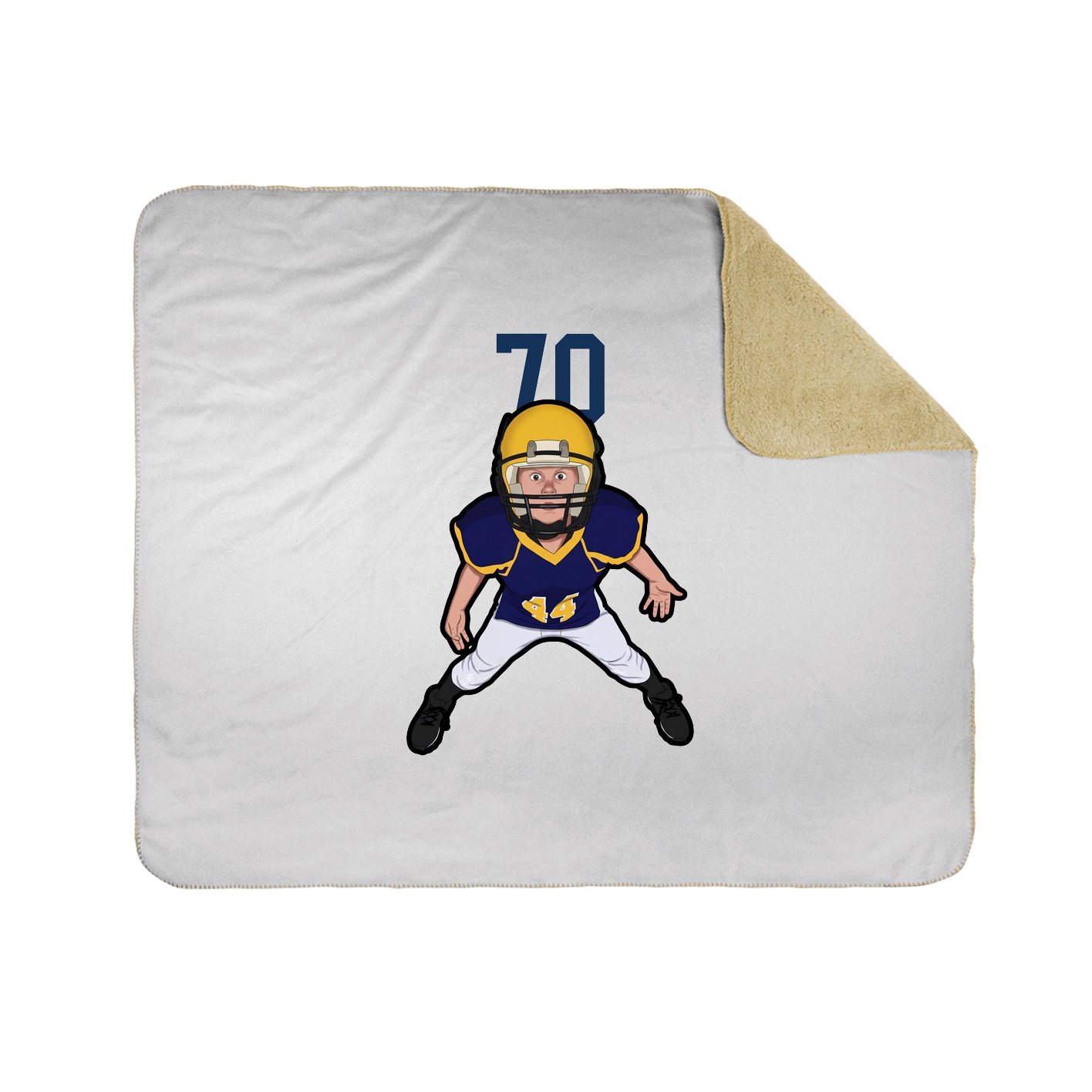 Throw Blanket — Number Top in White