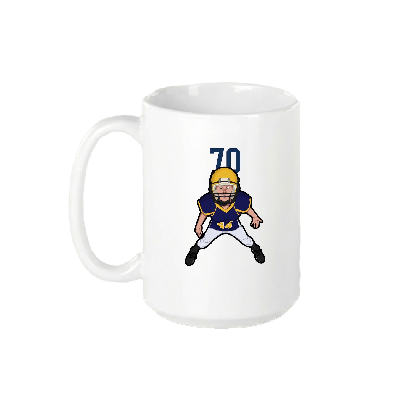15oz Coffee Mug — Number Top in White