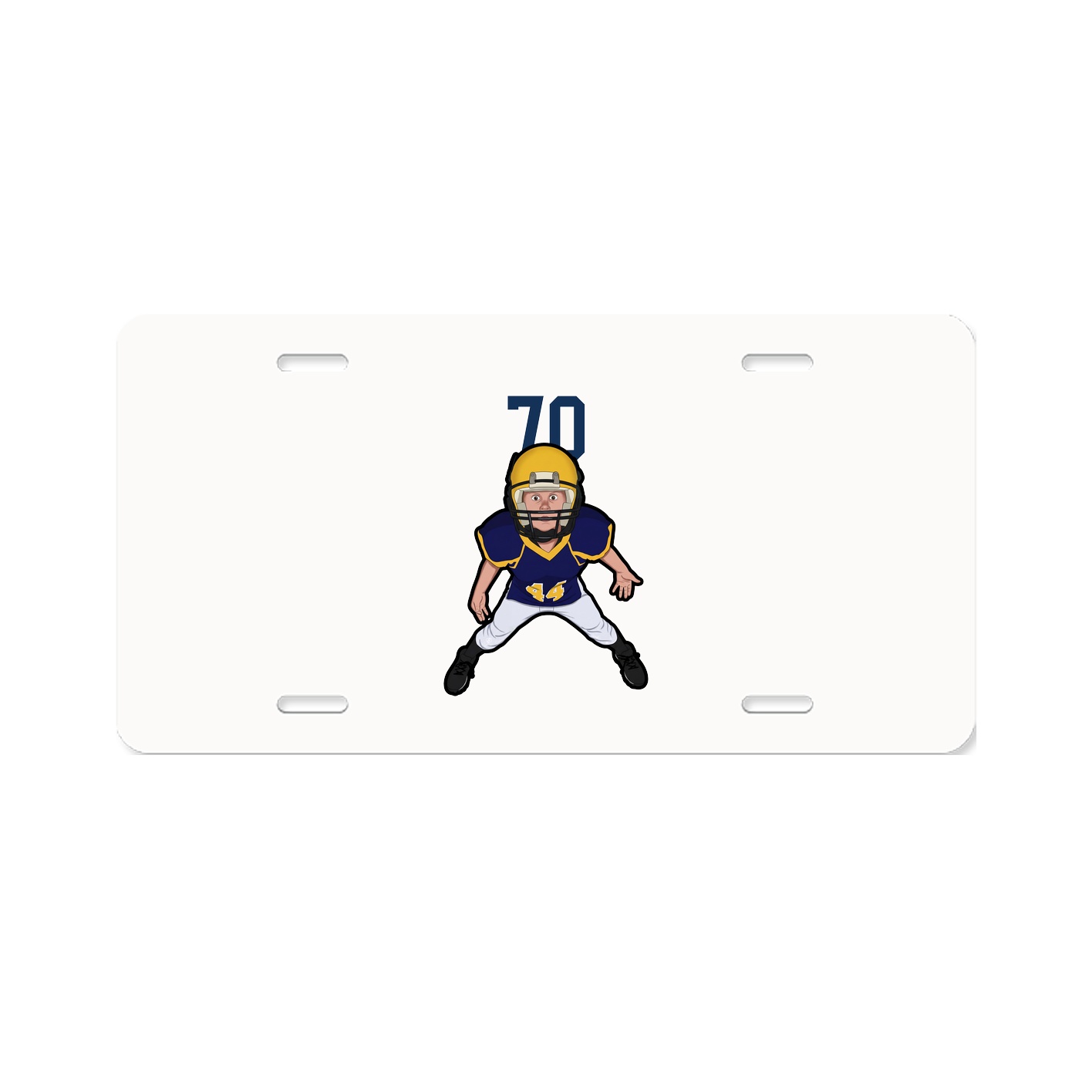 License Plate — Number Top in Classic
