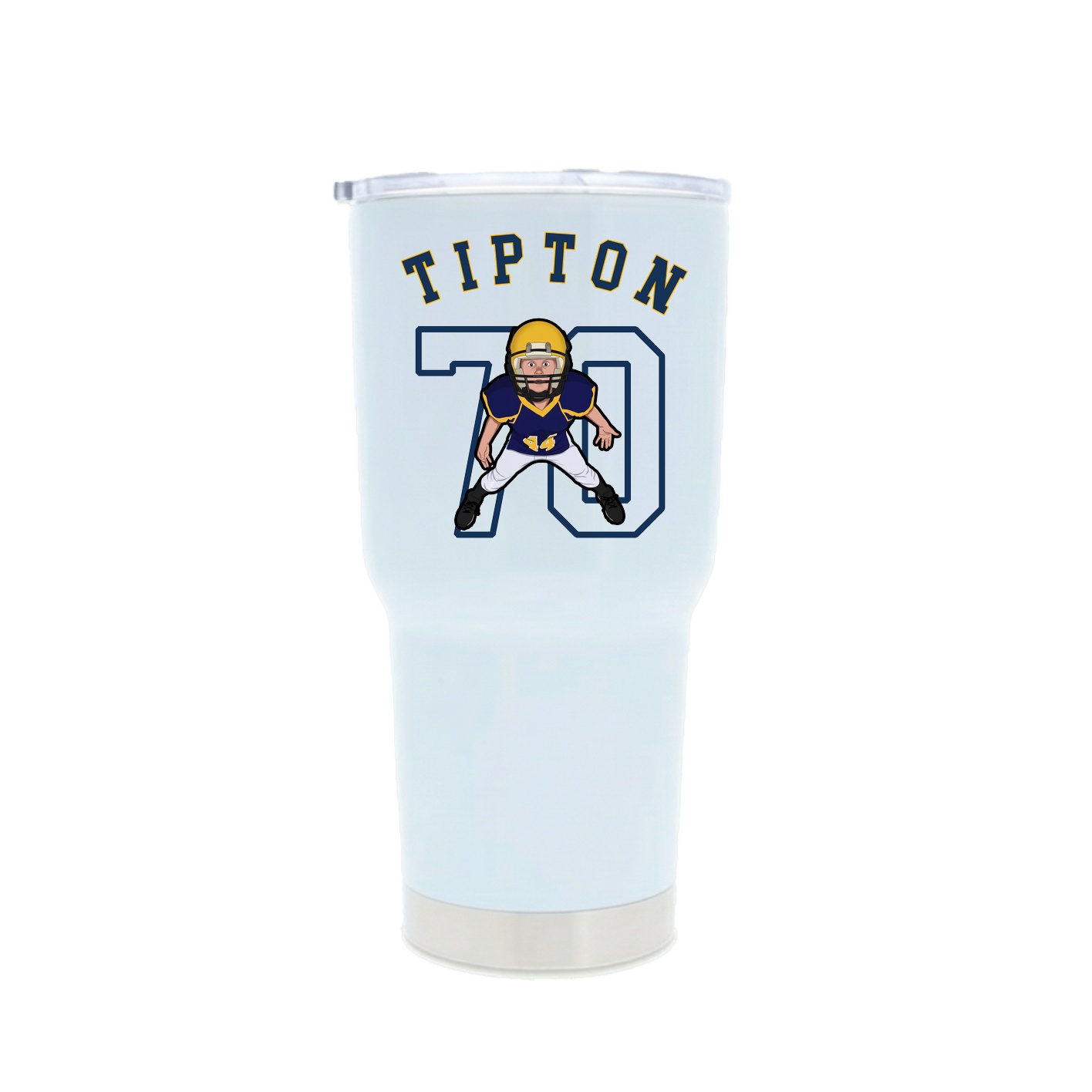 30oz Stainless Steel Tumbler — Shirsey Arch in White