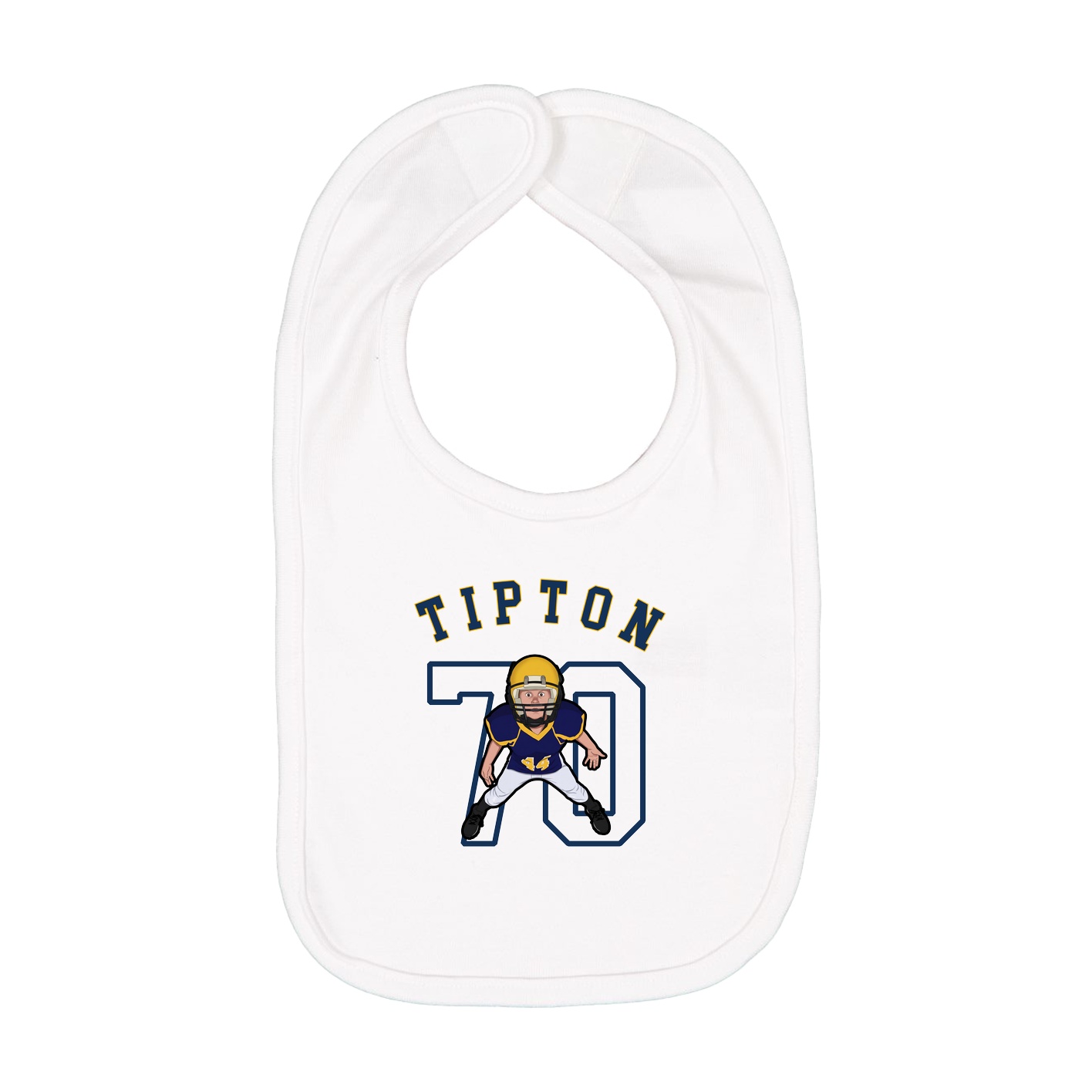 Infant Bib — Shirsey Arch in White