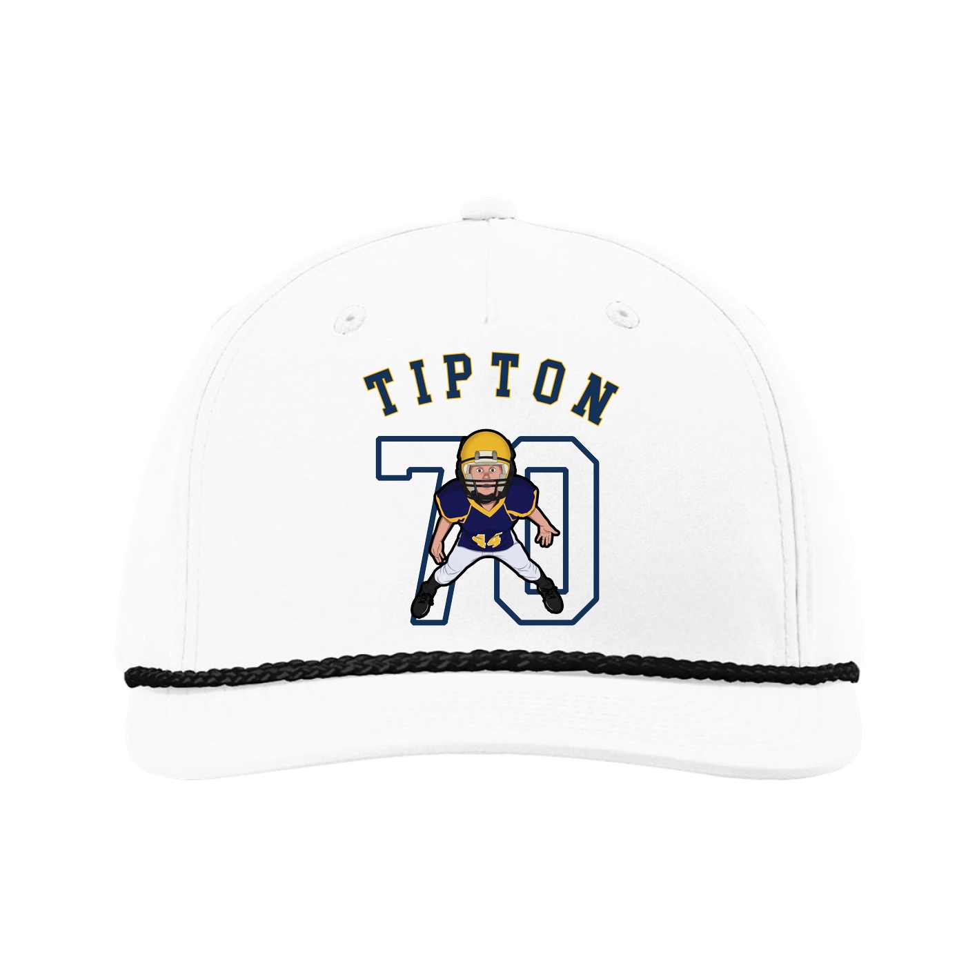 Five-Panel Classic Rope Cap — Shirsey Arch in White