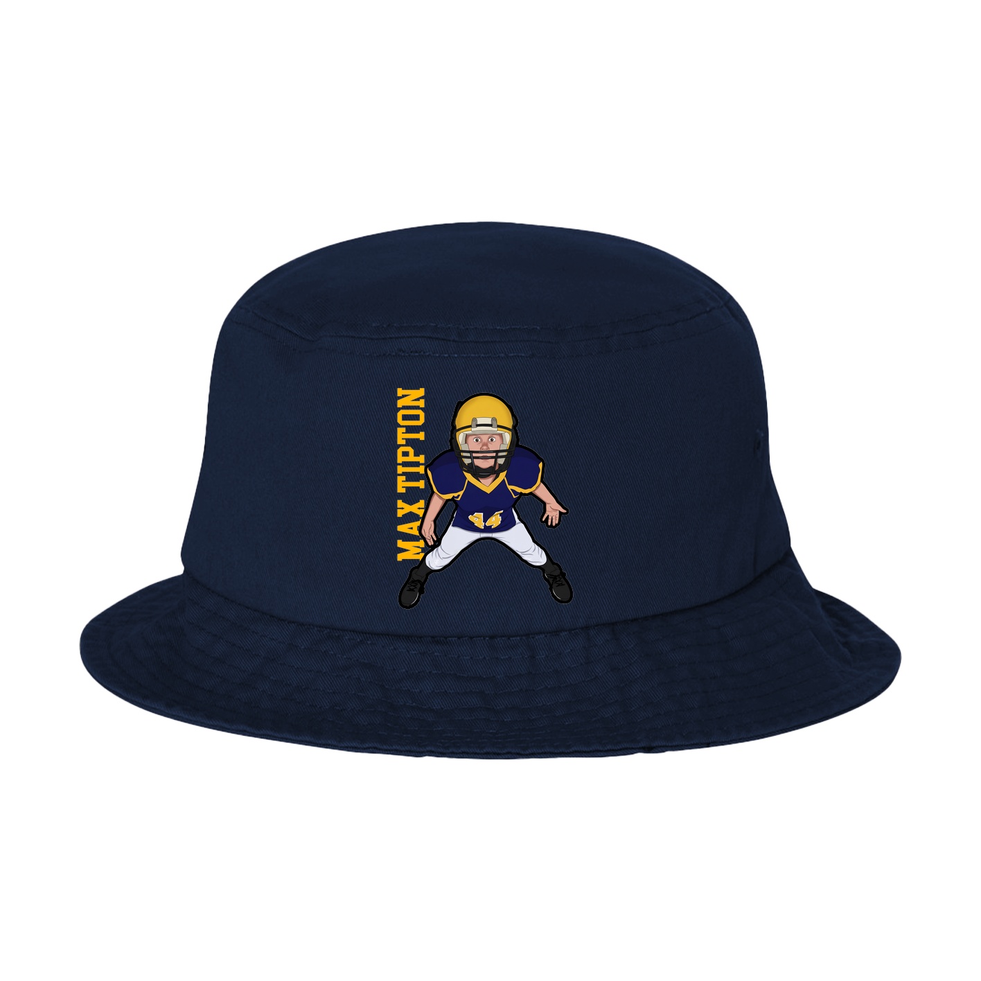 Bucket Cap — Name Vertical in Navy