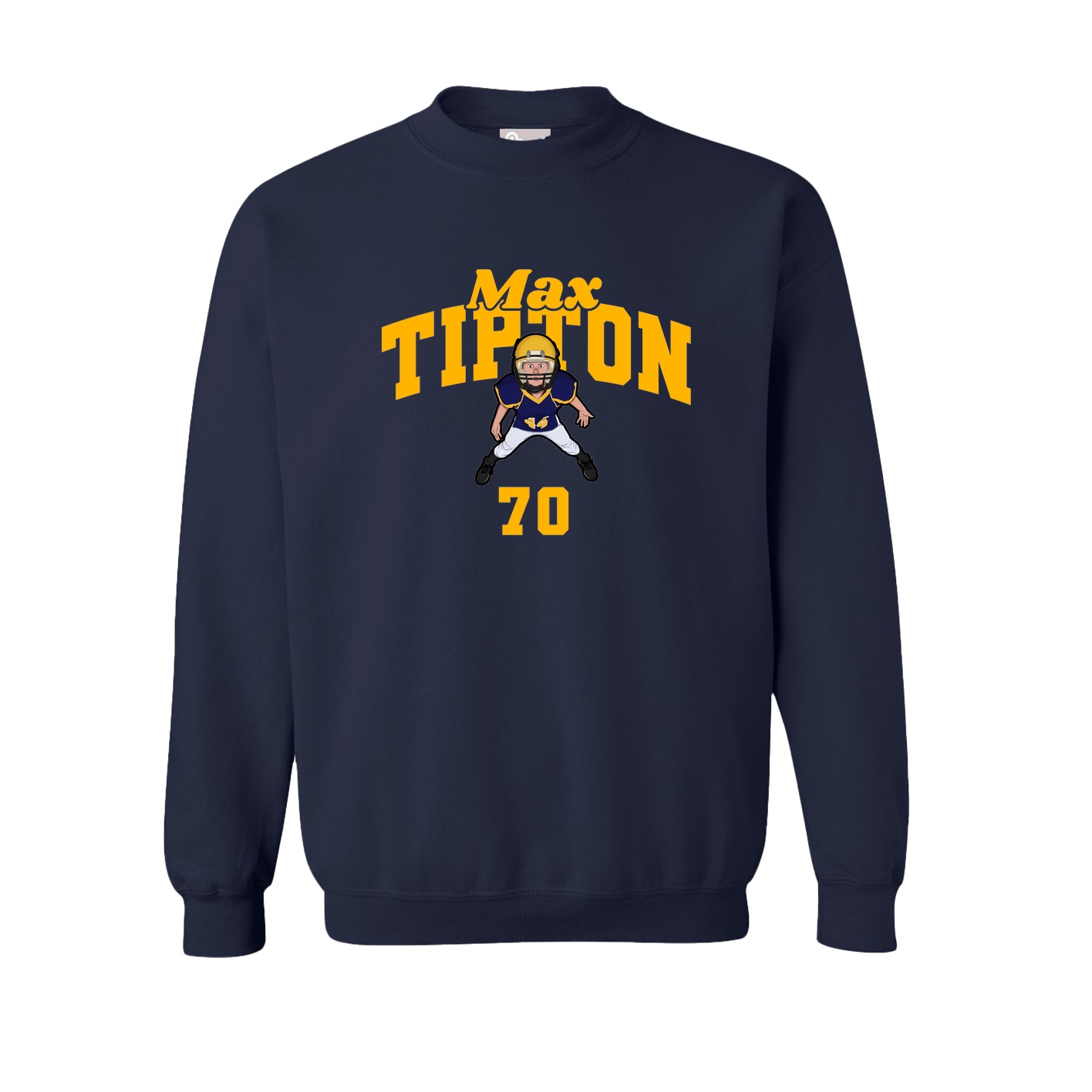 Fleece Crew — Signature Arch in Navy