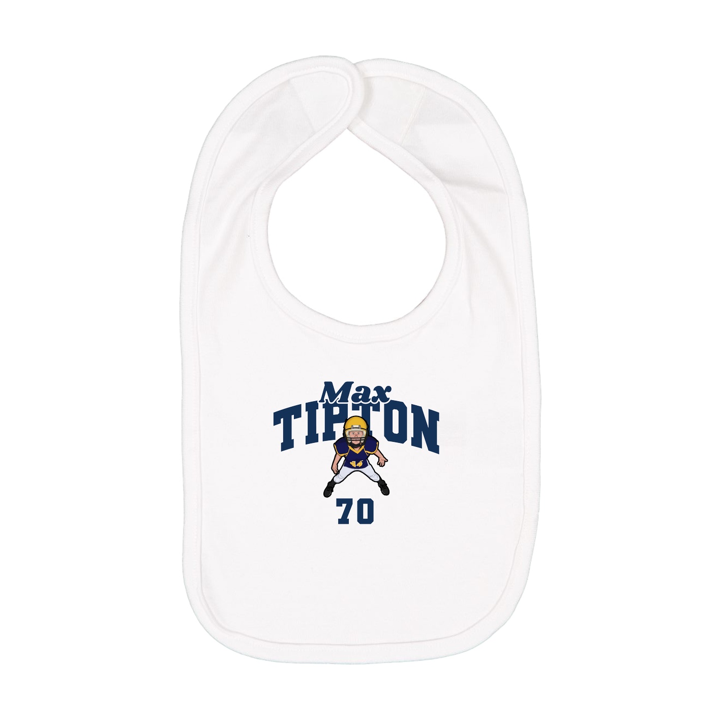 Infant Bib — Signature Arch in White