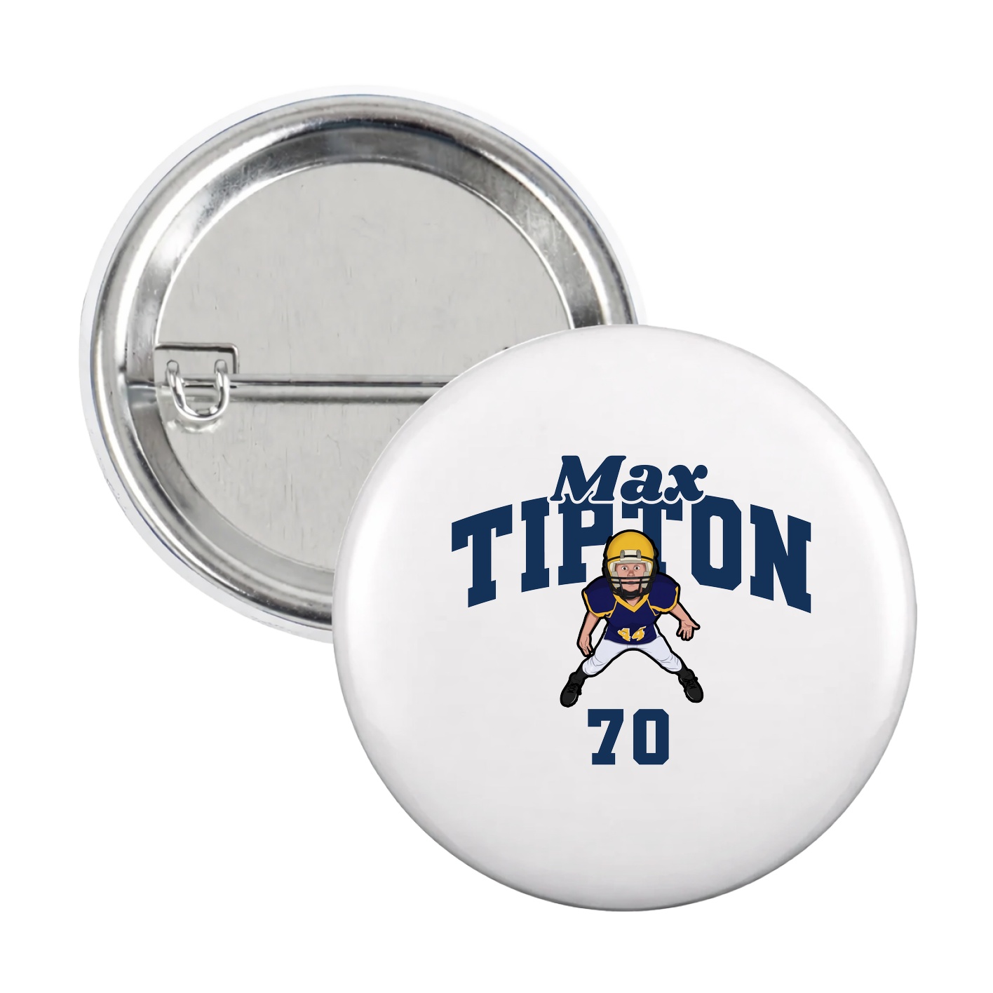 Game Day Button — Signature Arch in White