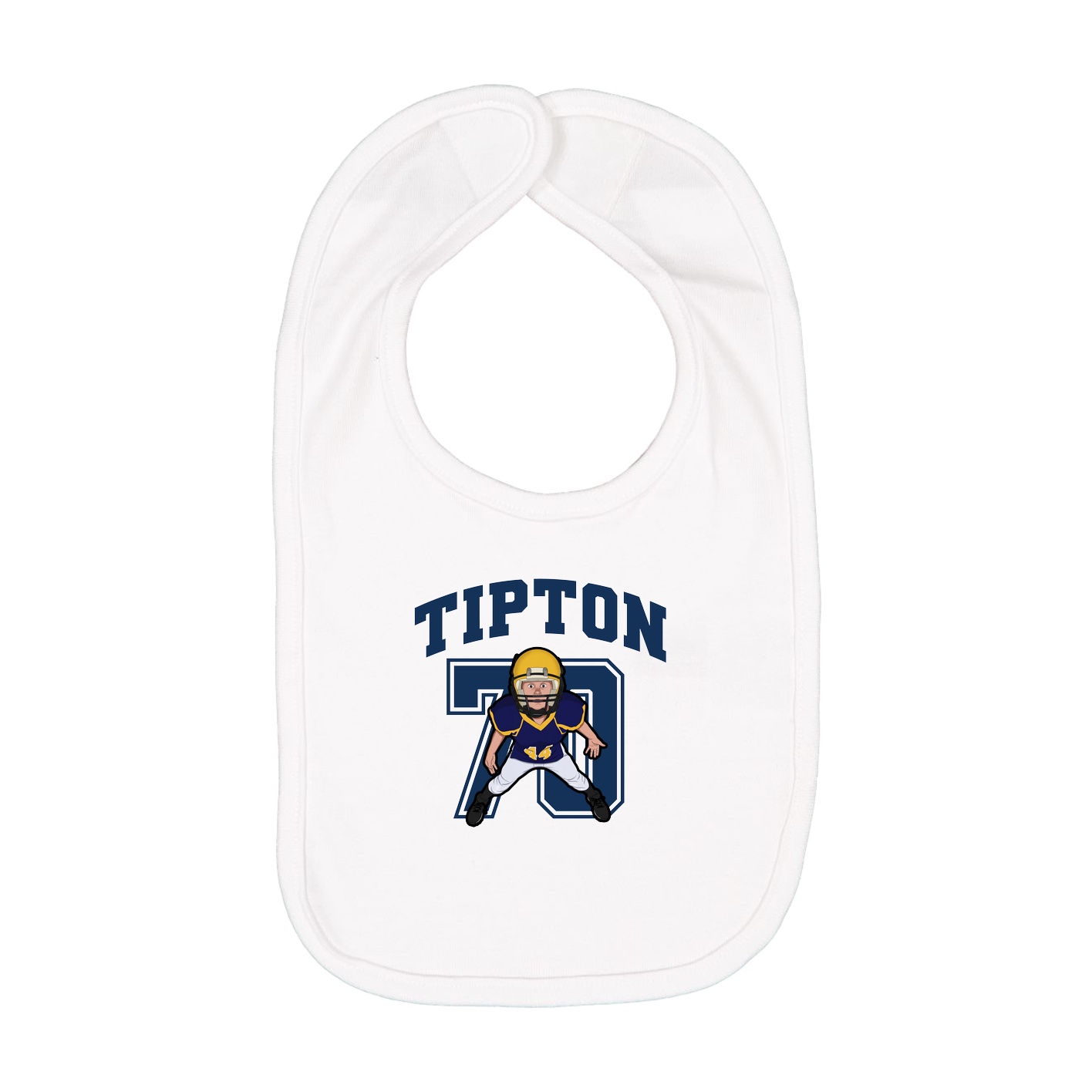 Infant Bib — Number in White