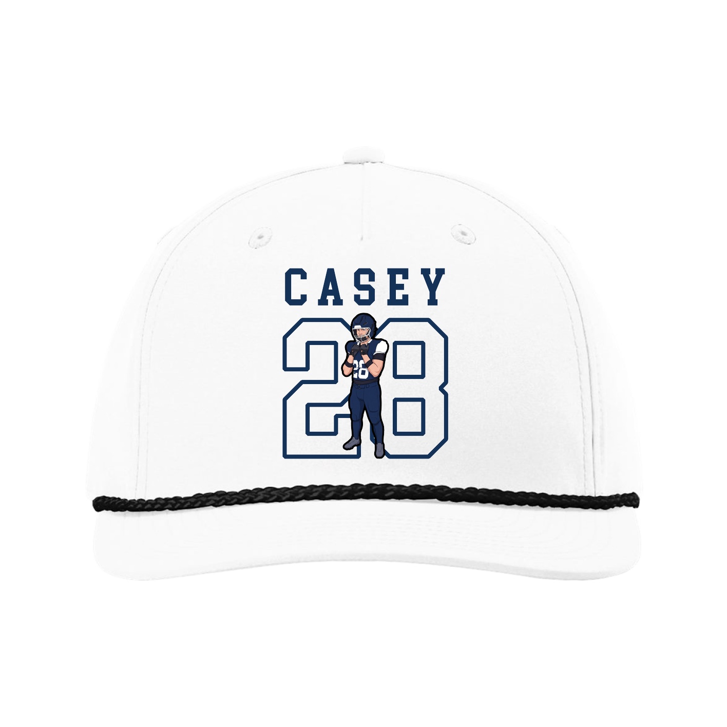 Five-Panel Classic Rope Cap — Shirsey in White