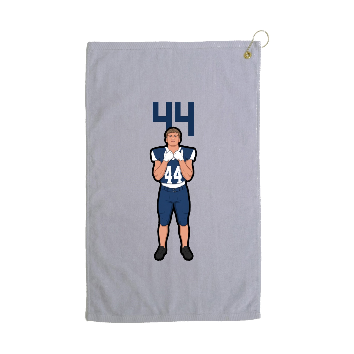 Golf Towel — Number Top in Grey