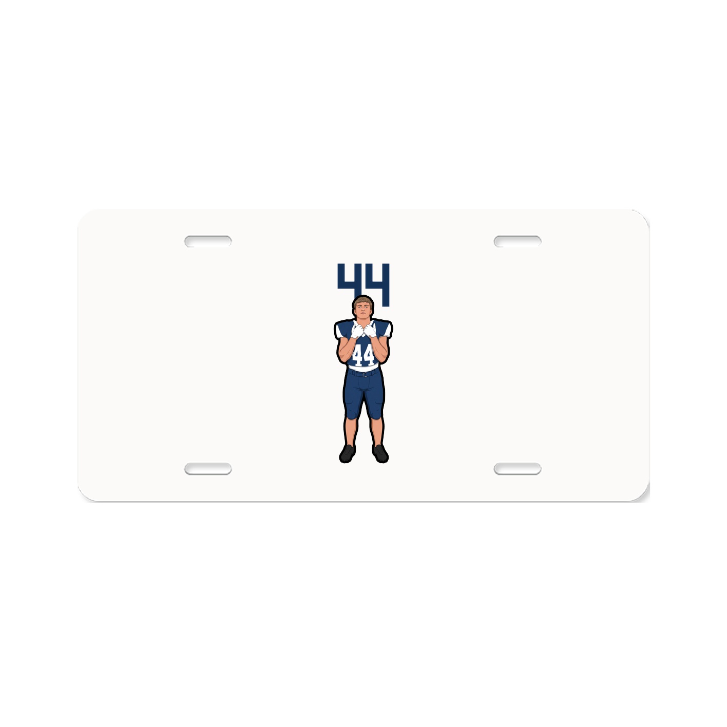 License Plate — Number Top in Classic