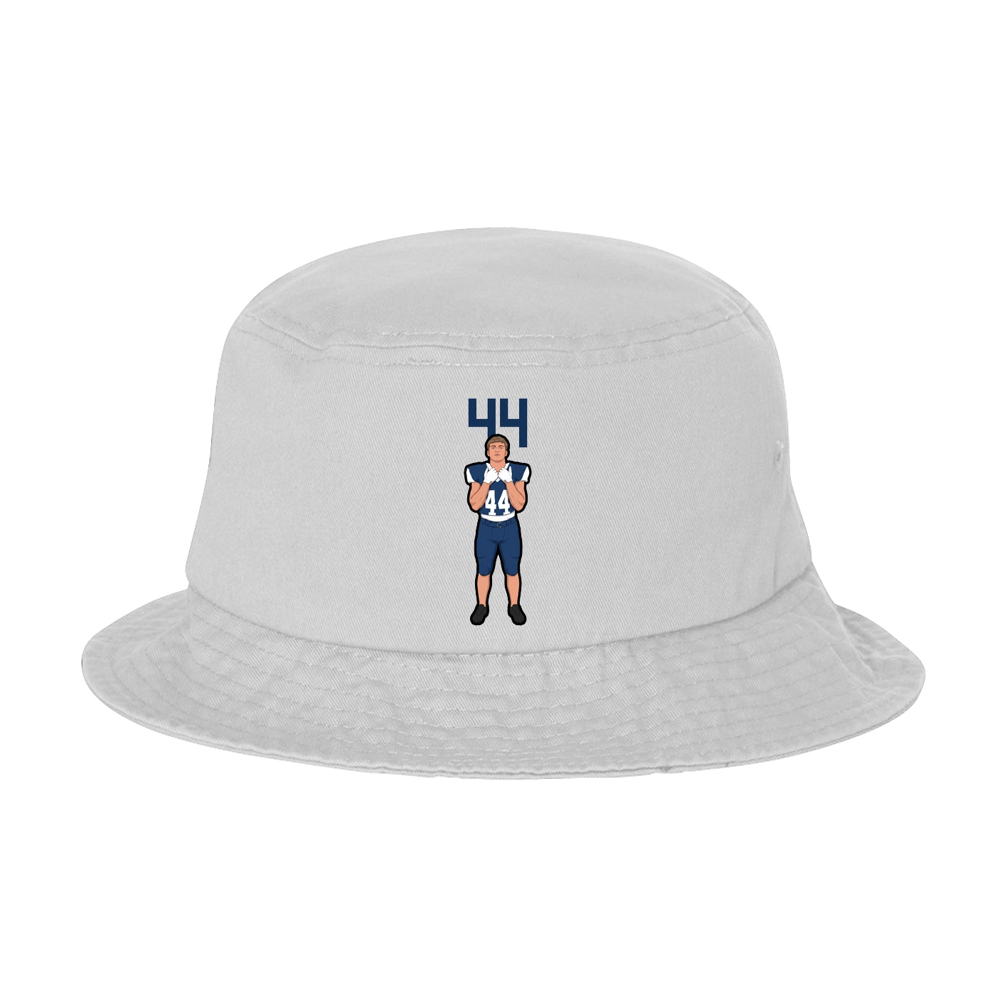 Bucket Cap — Number Top in White