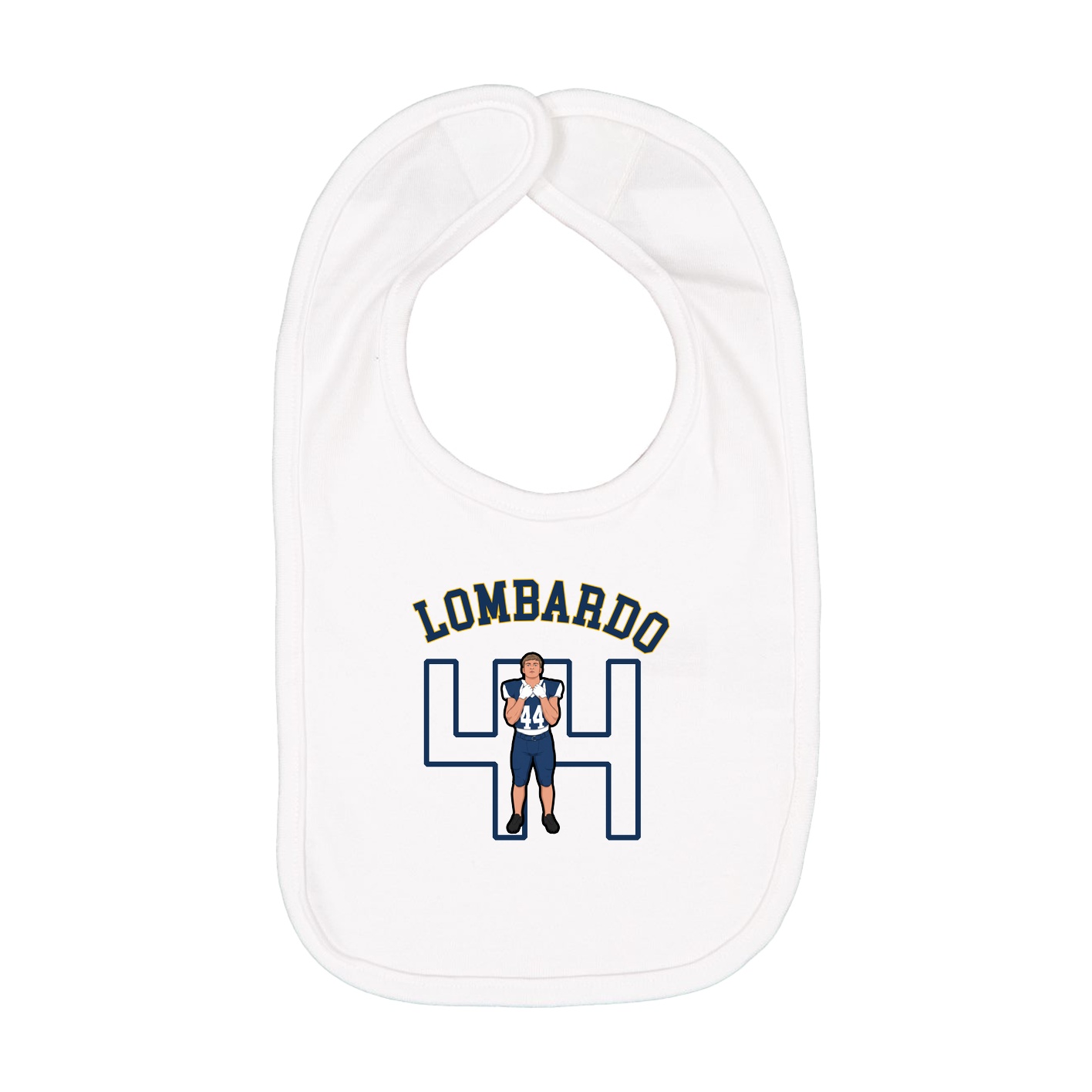 Infant Bib — Shirsey Arch in White