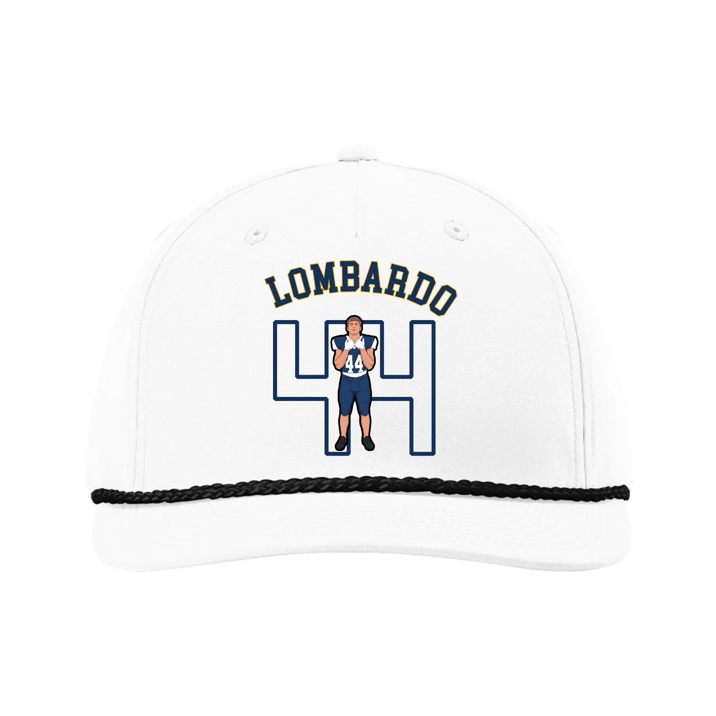 Five-Panel Classic Rope Cap — Shirsey Arch in White