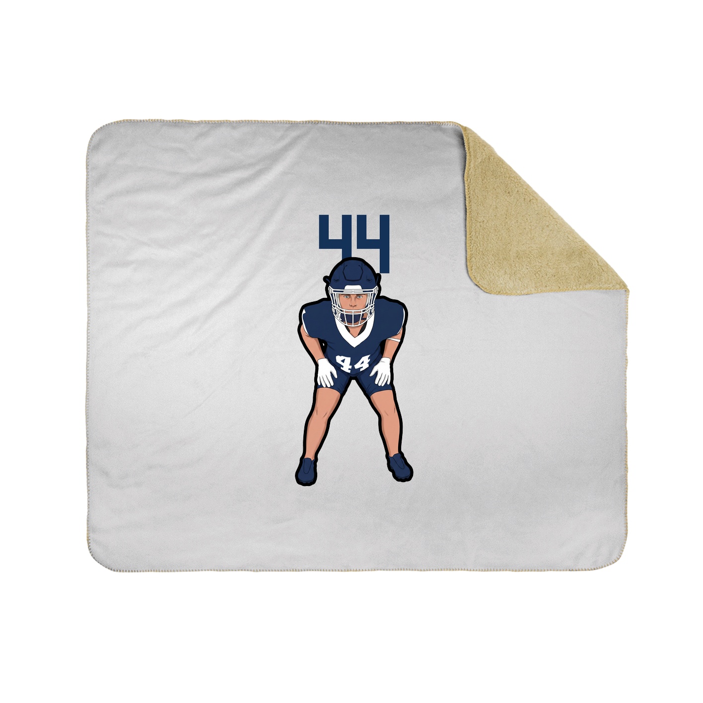 Throw Blanket — Number Top in White