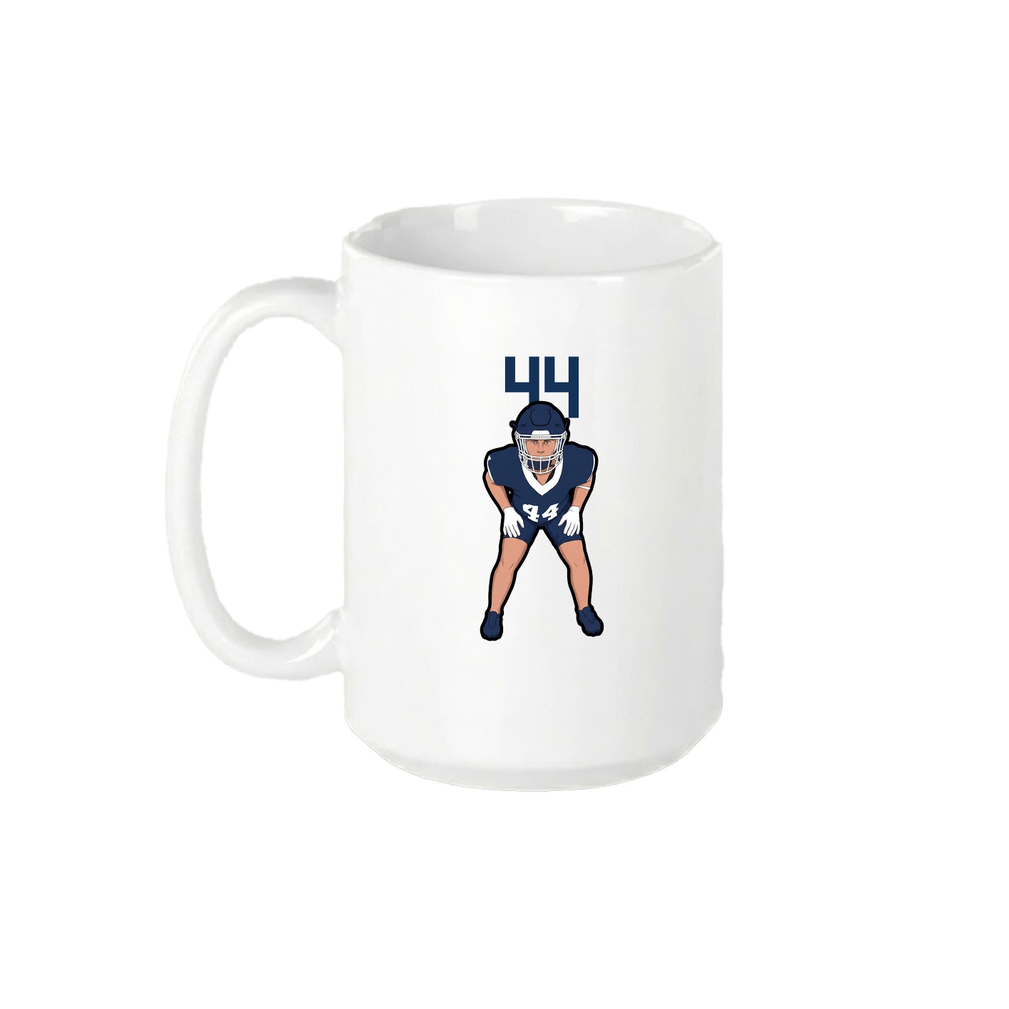15oz Coffee Mug — Number Top in White