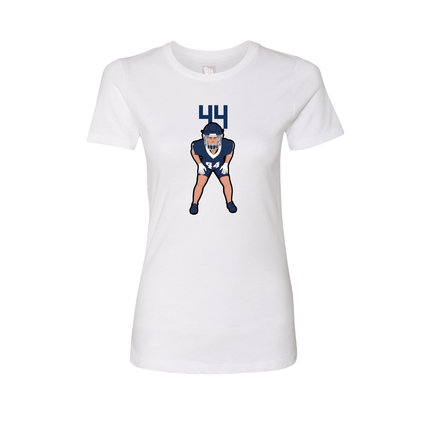 Fitted Women's Tee — Number Top in White