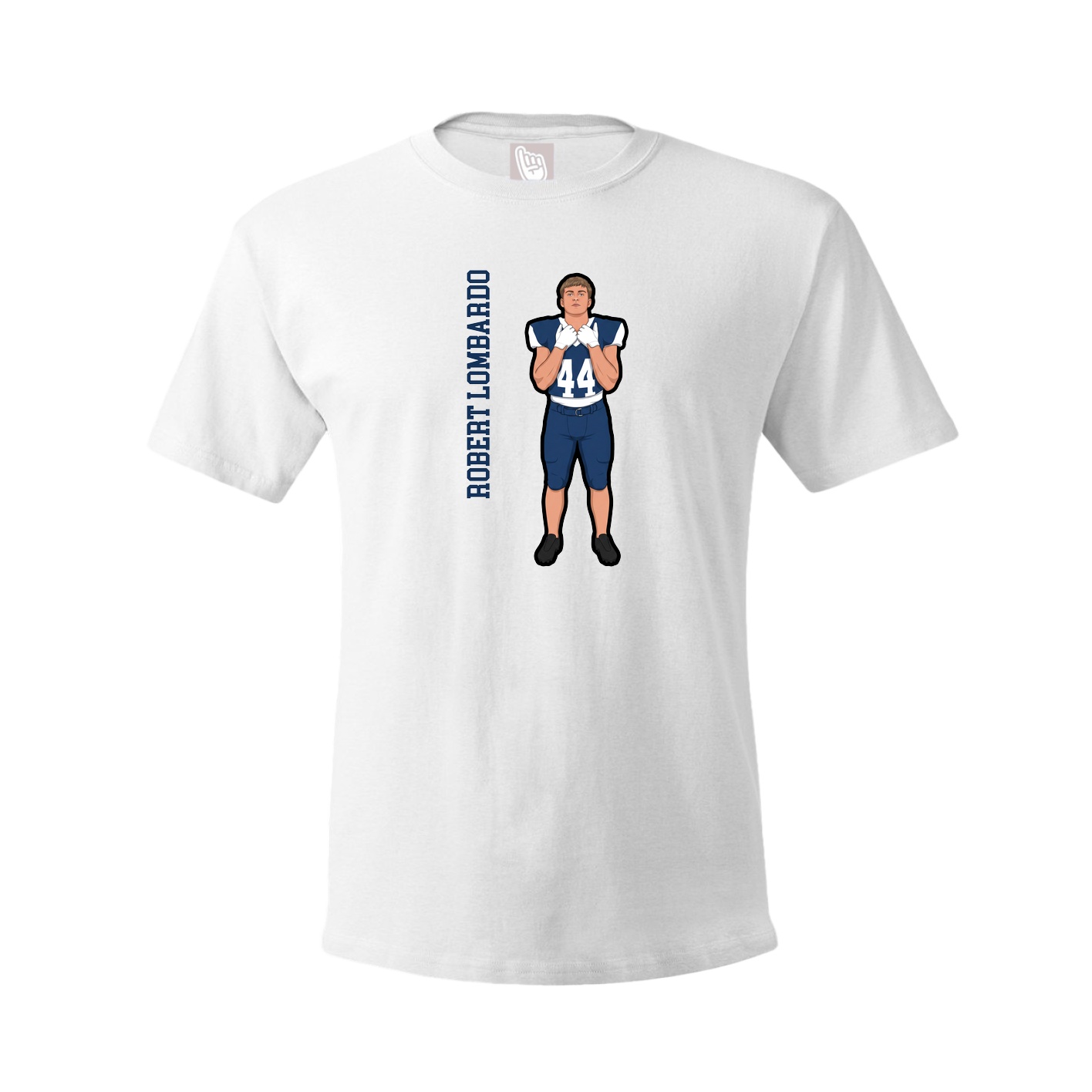 Tee — Name Vertical in White