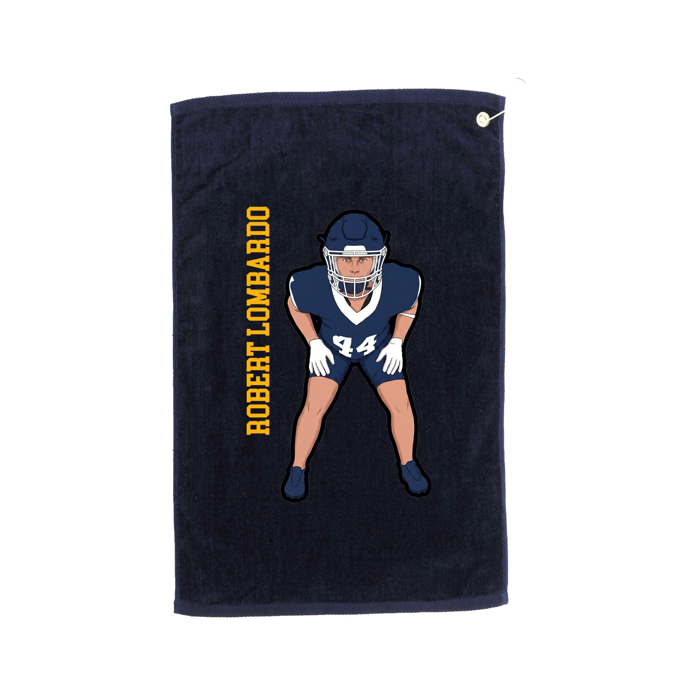 Golf Towel — Name Vertical in Navy