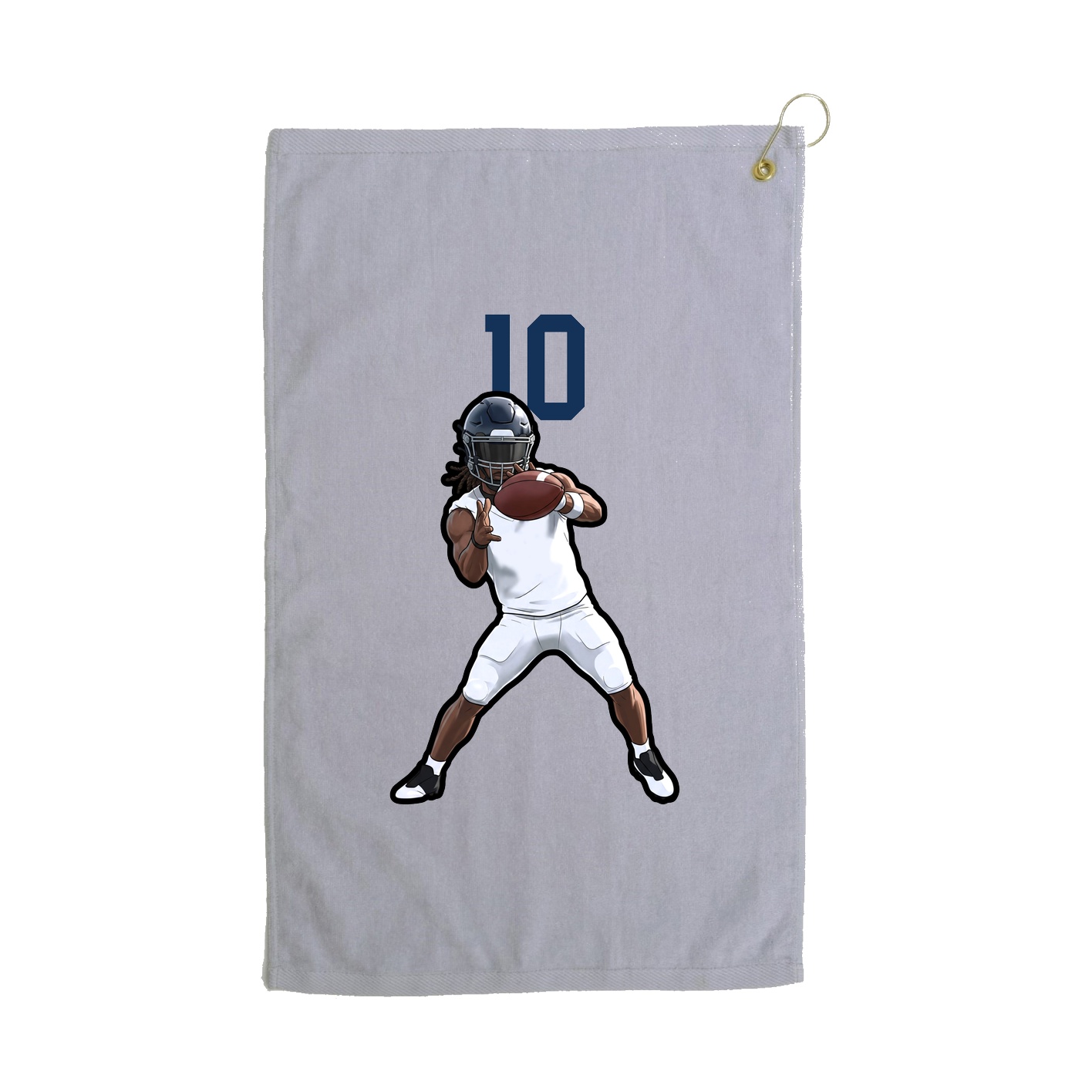 Golf Towel — Number Top in Grey