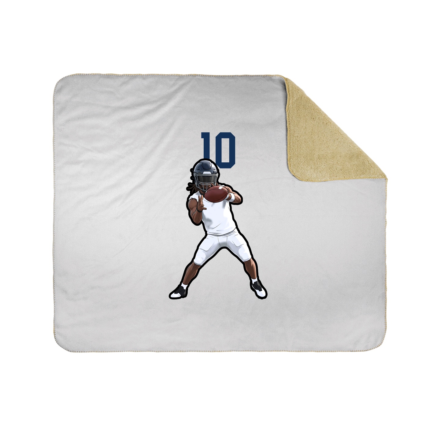 Throw Blanket — Number Top in White