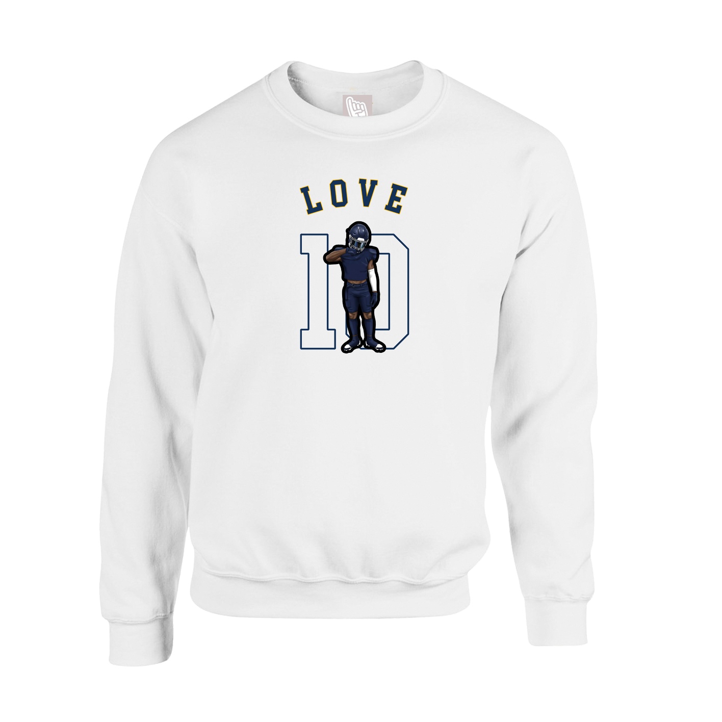 Fleece Crew — Shirsey Arch in White