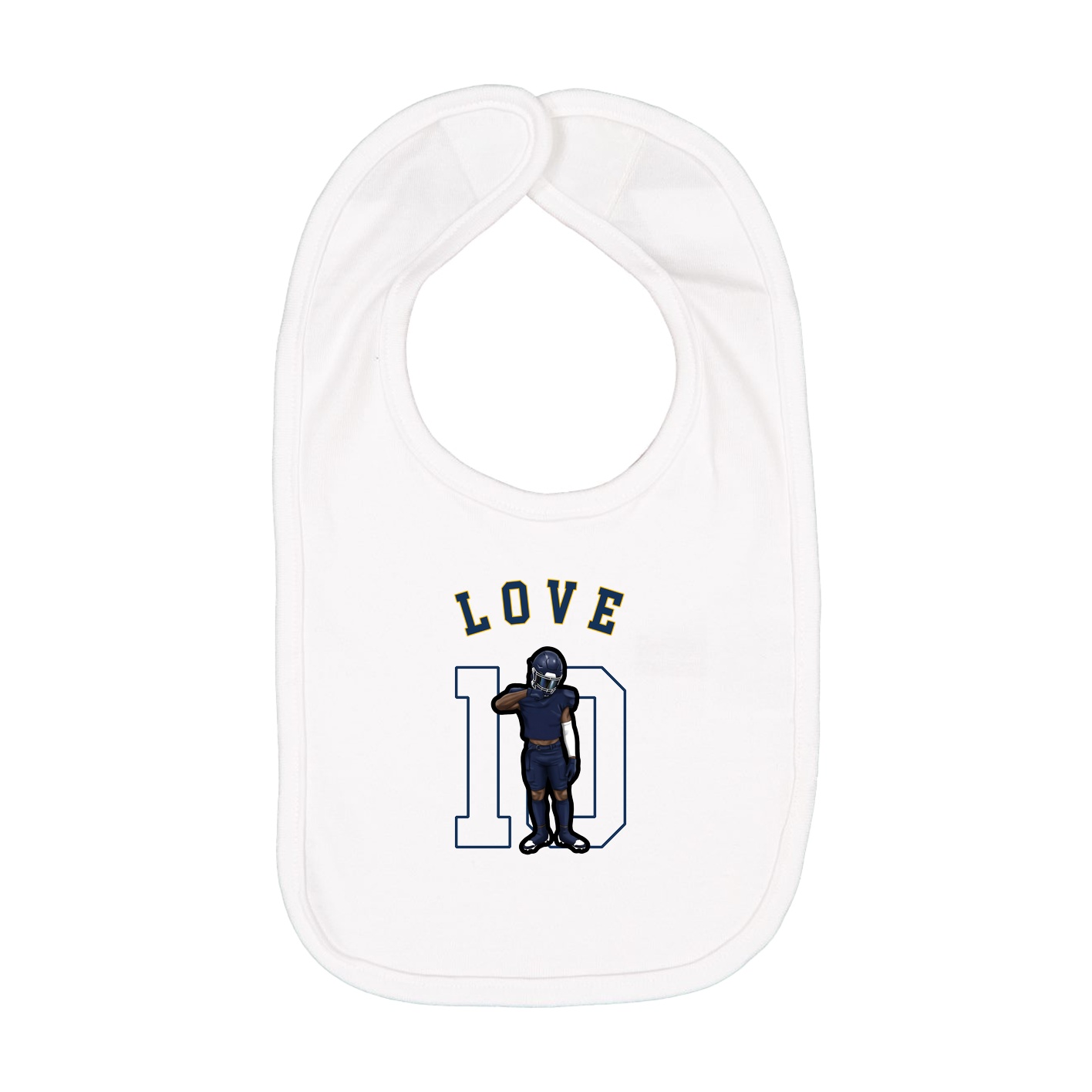 Infant Bib — Shirsey Arch in White