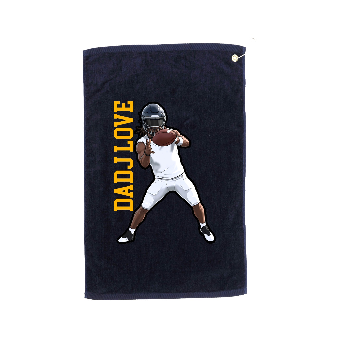 Golf Towel — Name Vertical in Navy