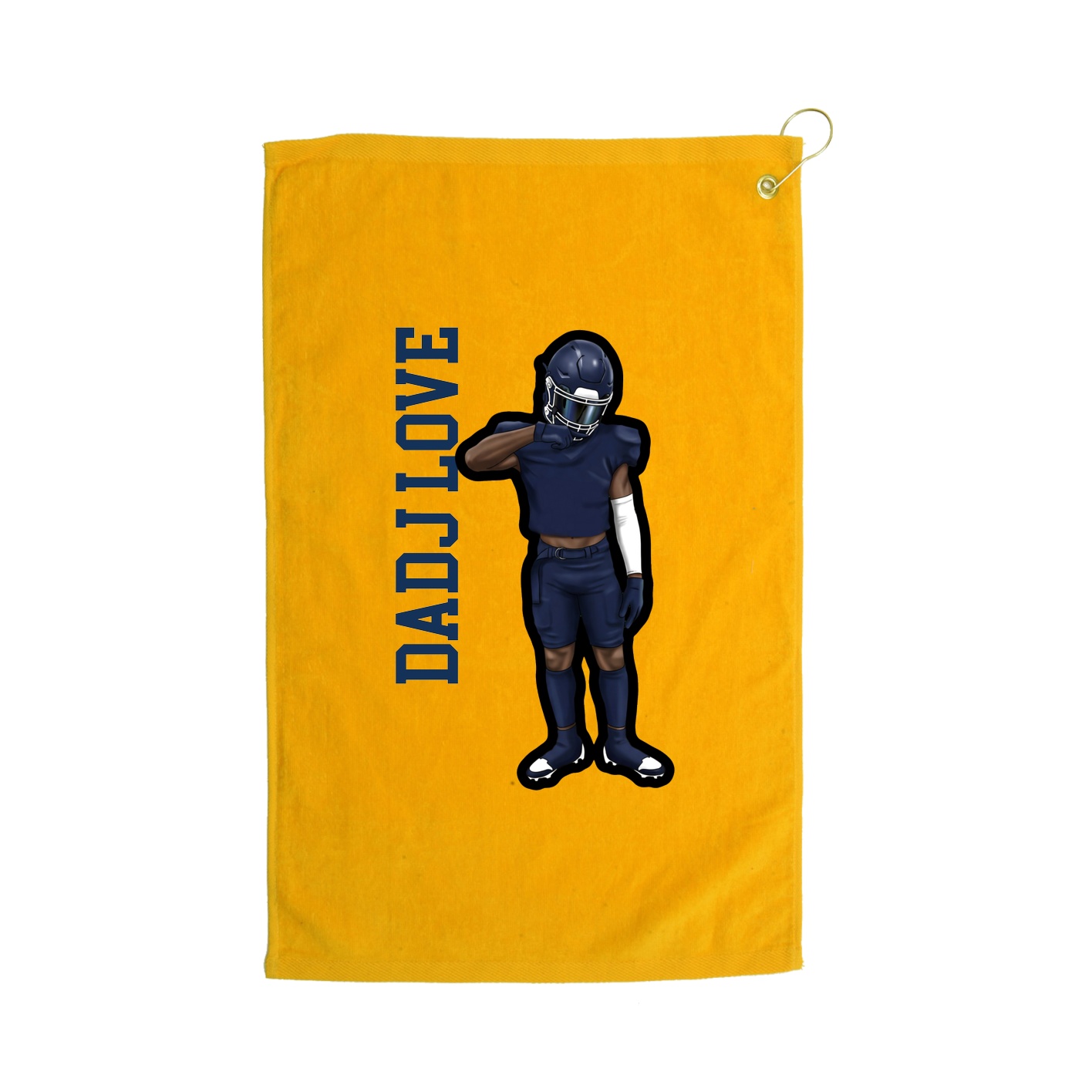 Golf Towel — Name Vertical in Gold