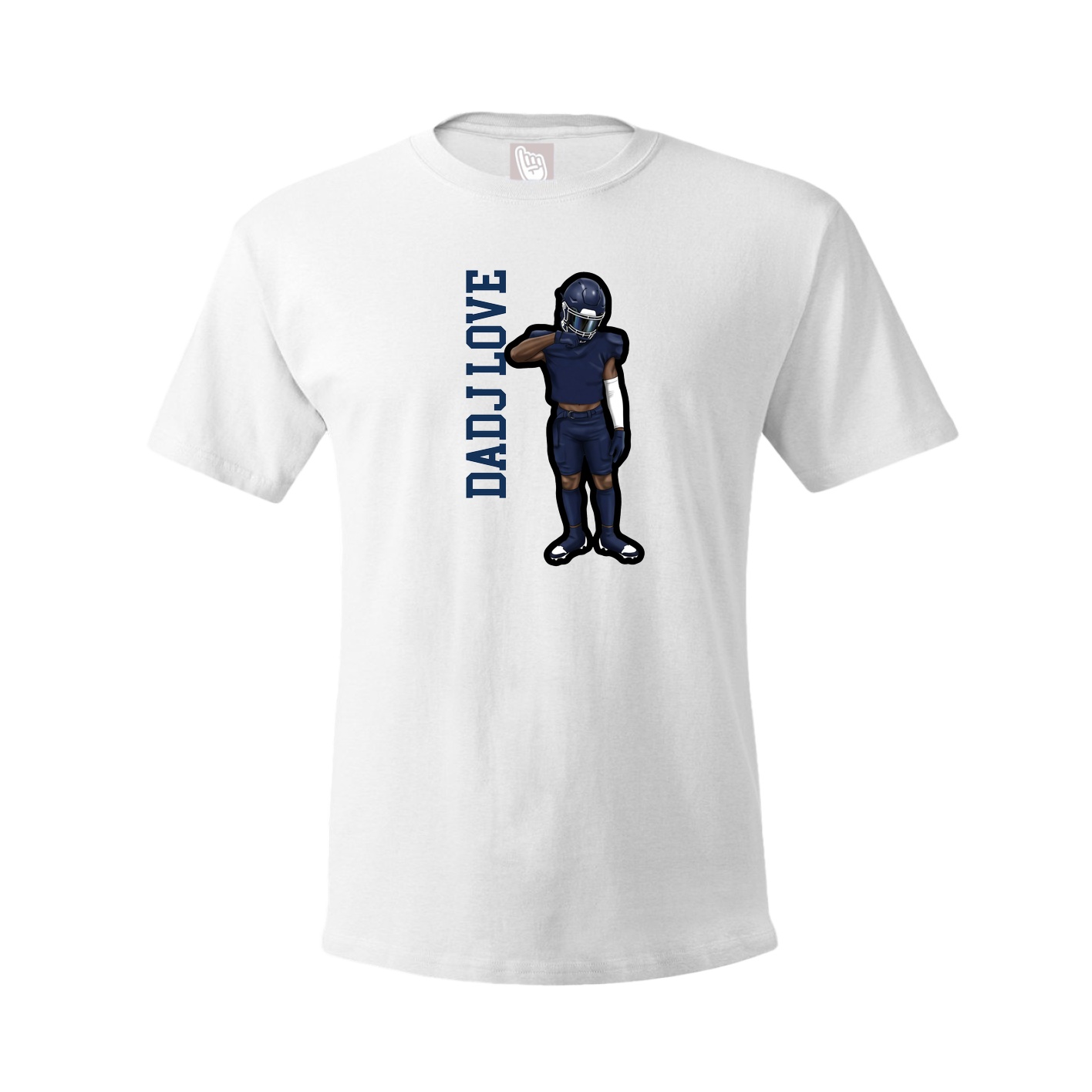 Tee — Name Vertical in White