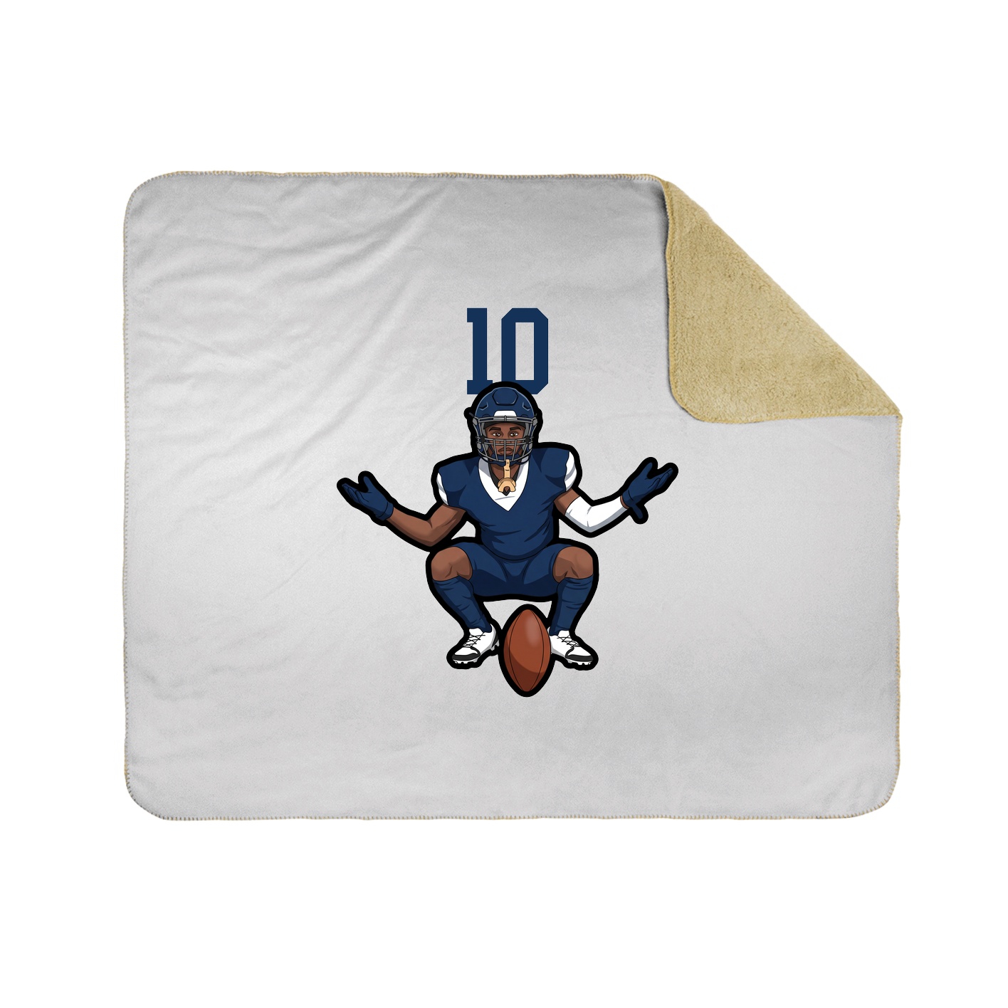 Throw Blanket — Number Top in White