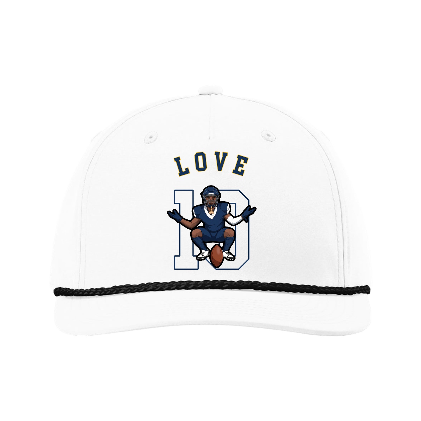 Five-Panel Classic Rope Cap — Shirsey Arch in White