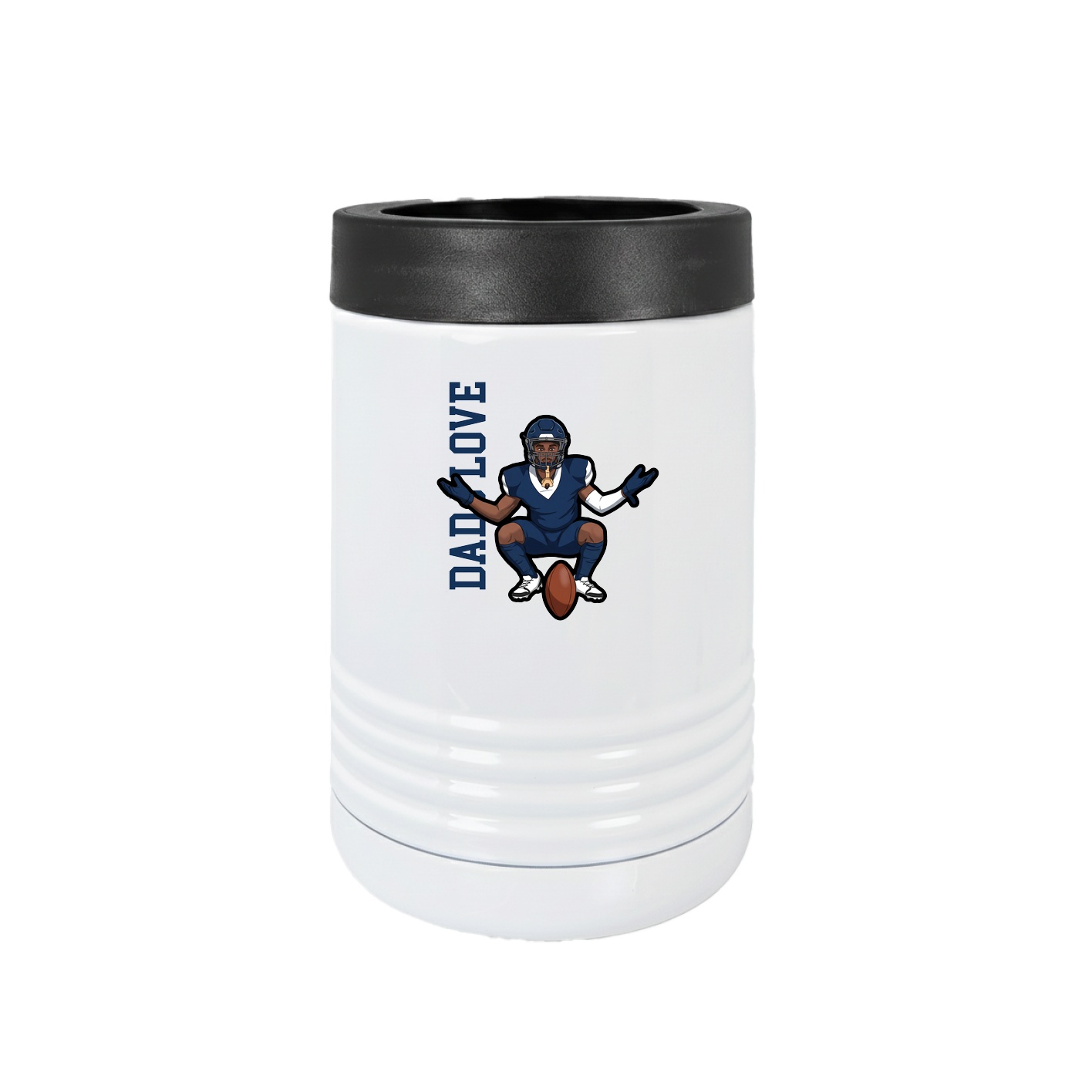 Beverage Holder — Name Vertical in White