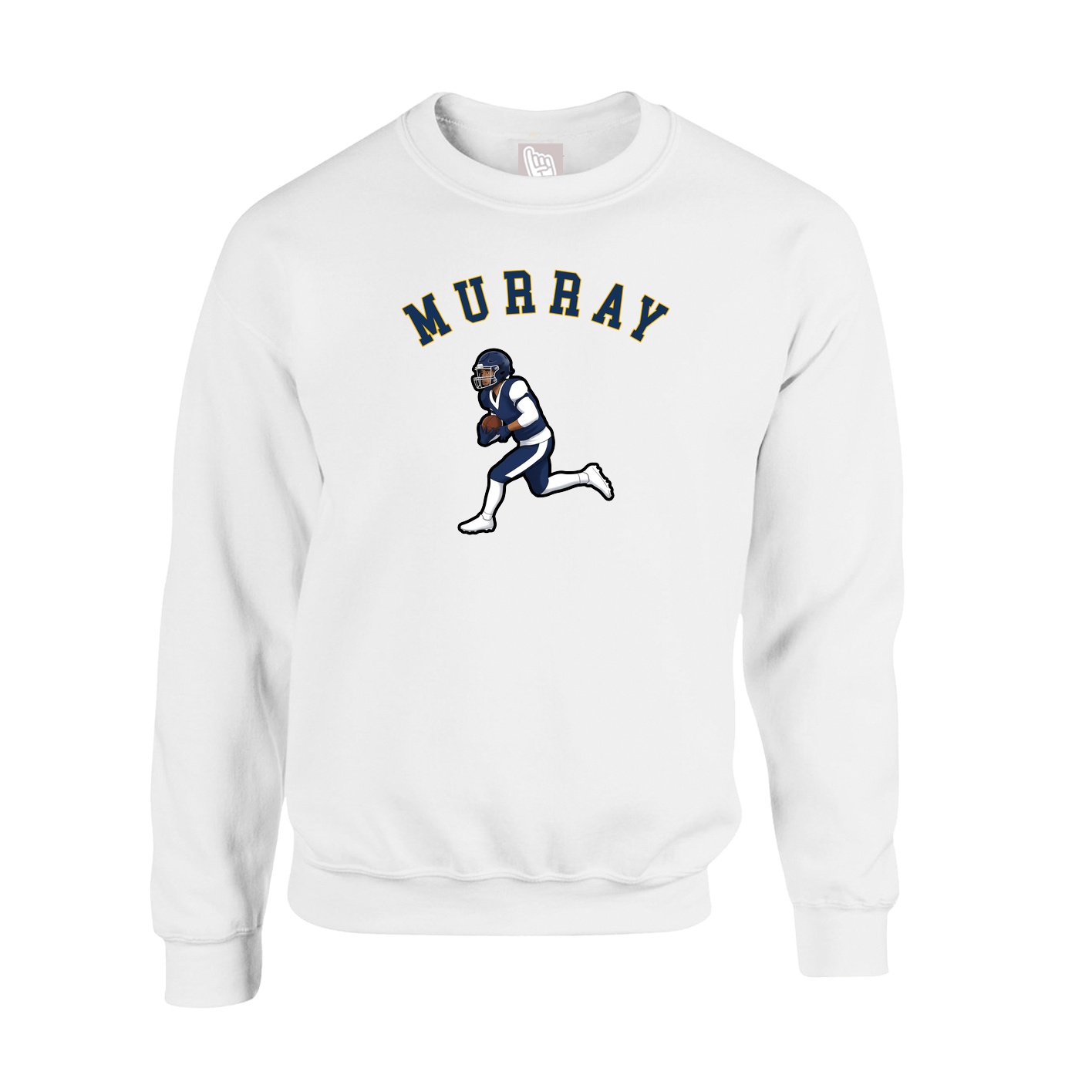Fleece Crew — Shirsey Arch in White