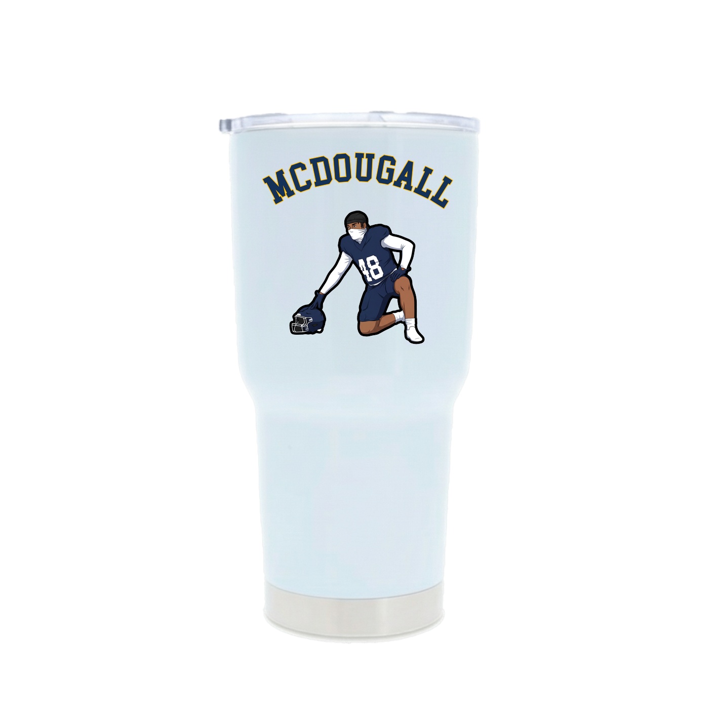 30oz Stainless Steel Tumbler — Shirsey Arch in White