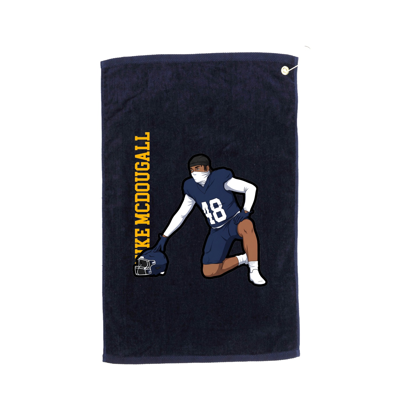 Golf Towel — Name Vertical in Navy
