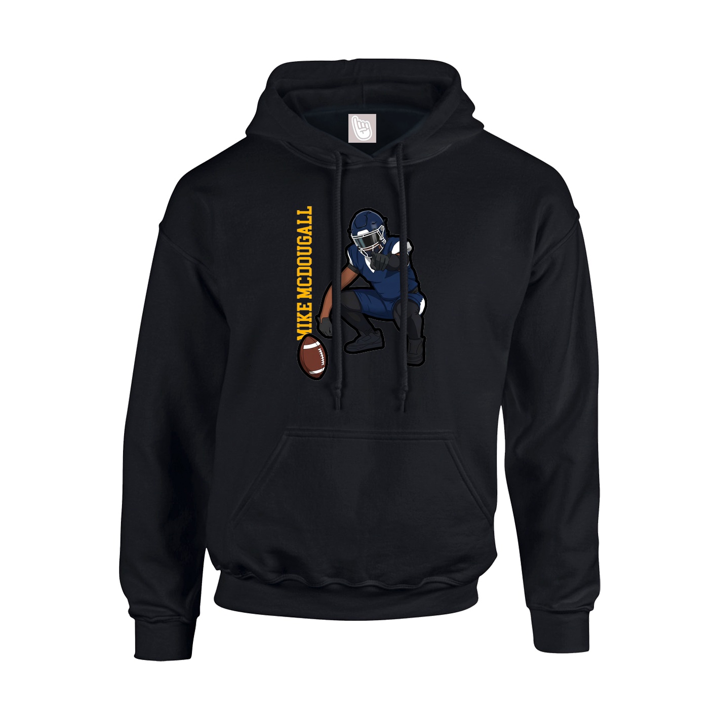 Youth Hoodie — Name Vertical in Black