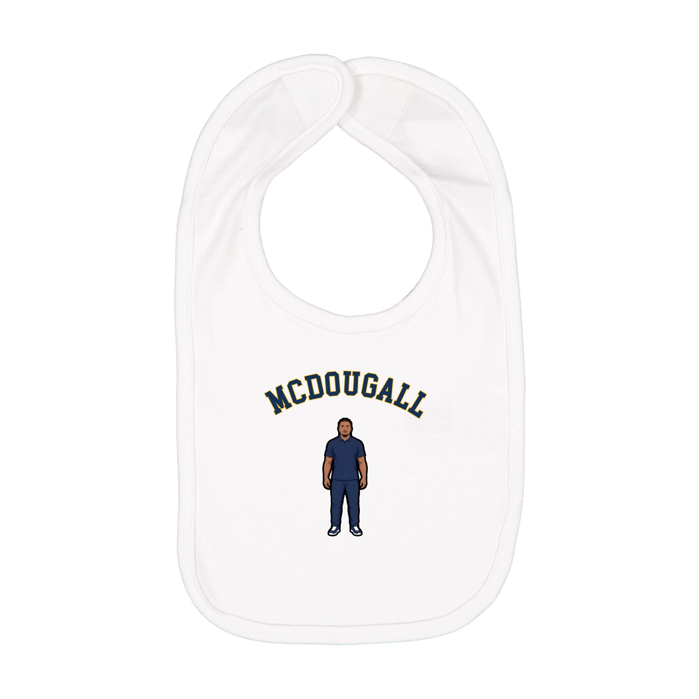 Infant Bib — Shirsey Arch in White