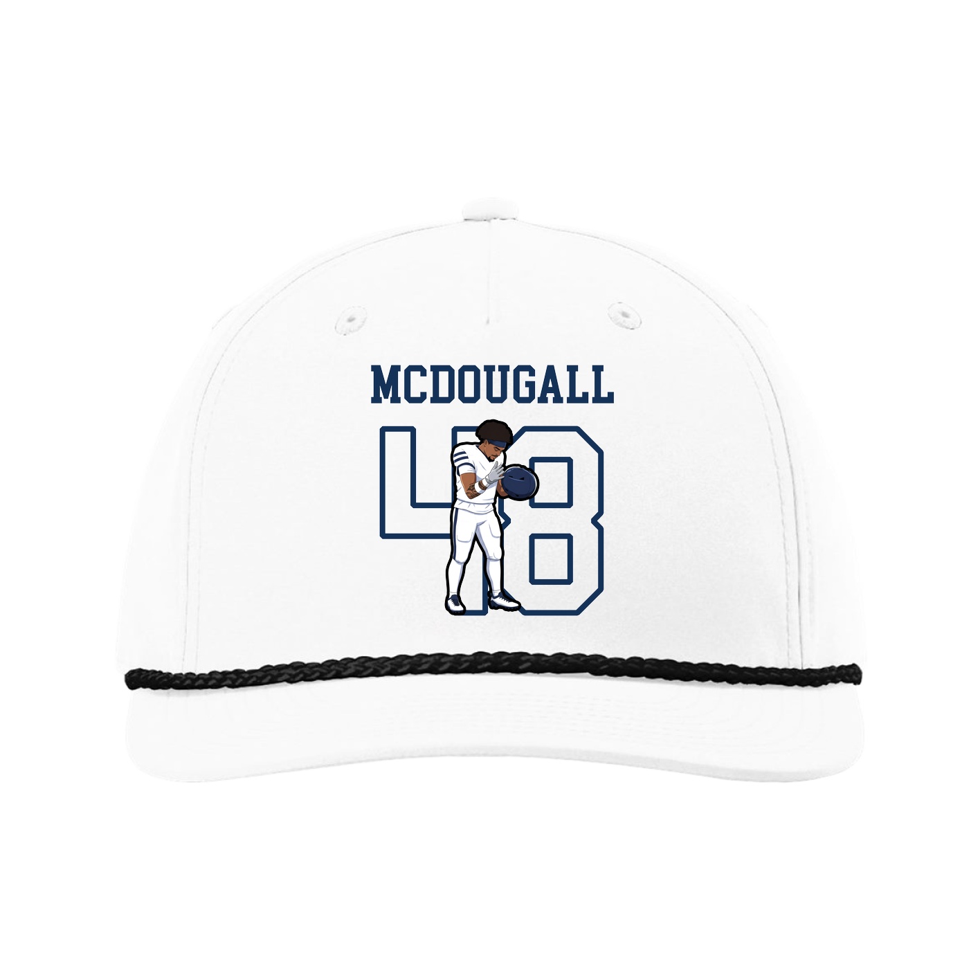 Five-Panel Classic Rope Cap — Shirsey in White
