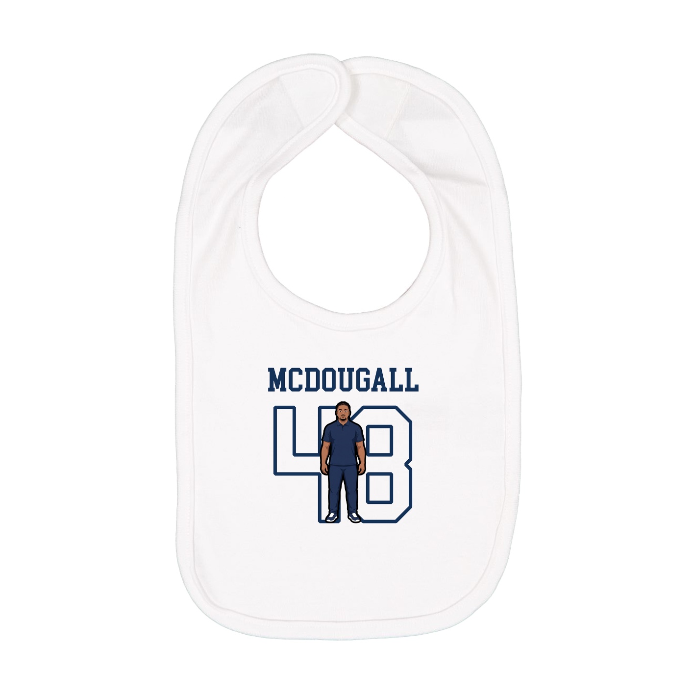 Infant Bib — Shirsey in White