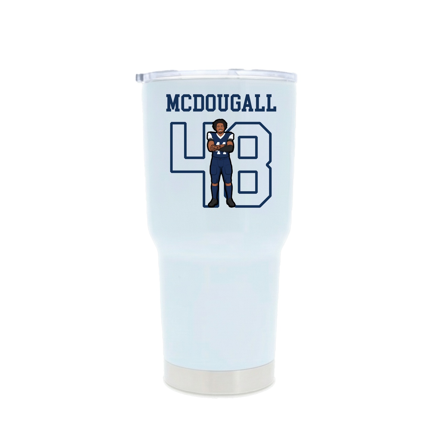 30oz Stainless Steel Tumbler — Shirsey in White