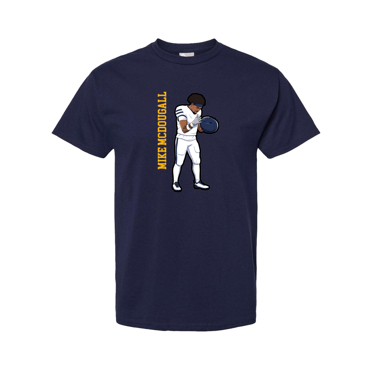 Tee — Name Vertical in Navy
