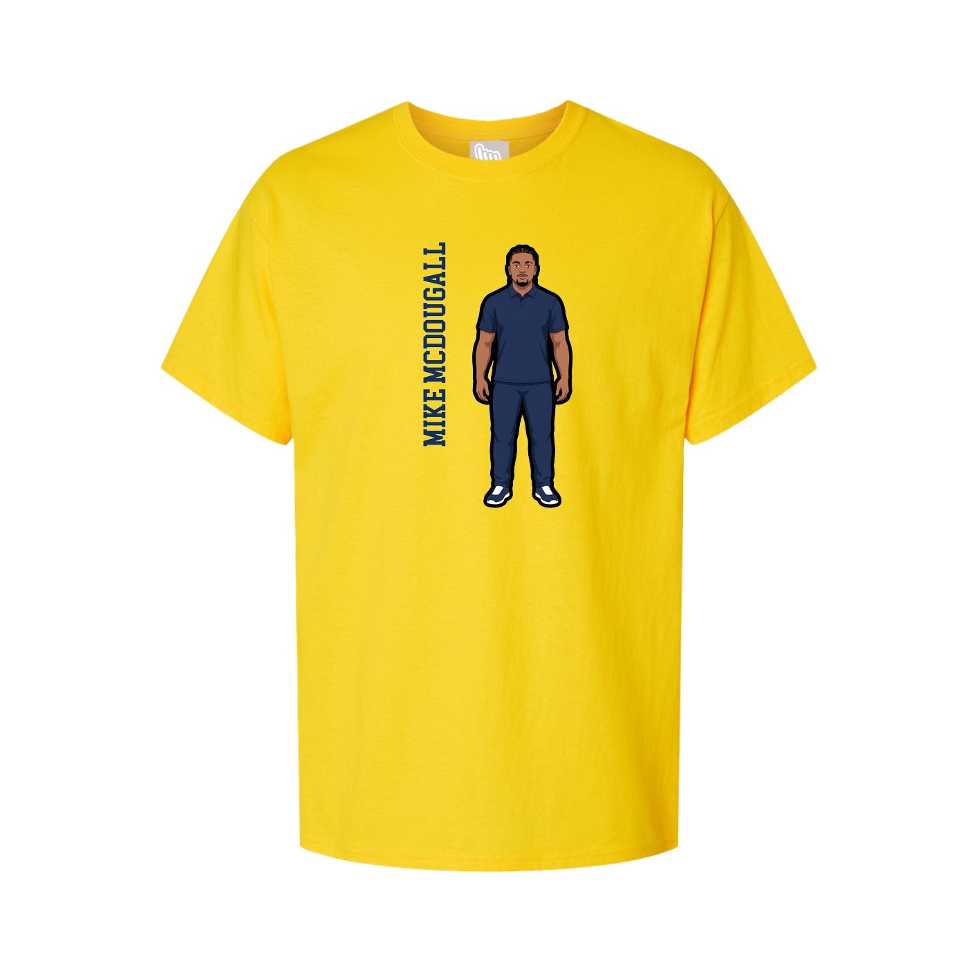 Youth Tee — Name Vertical in Gold