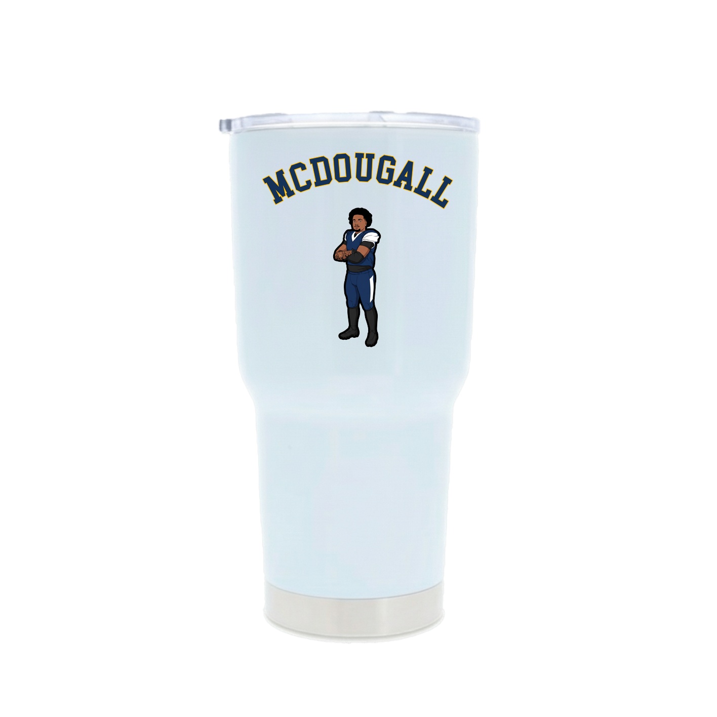 30oz Stainless Steel Tumbler — Shirsey Arch in White