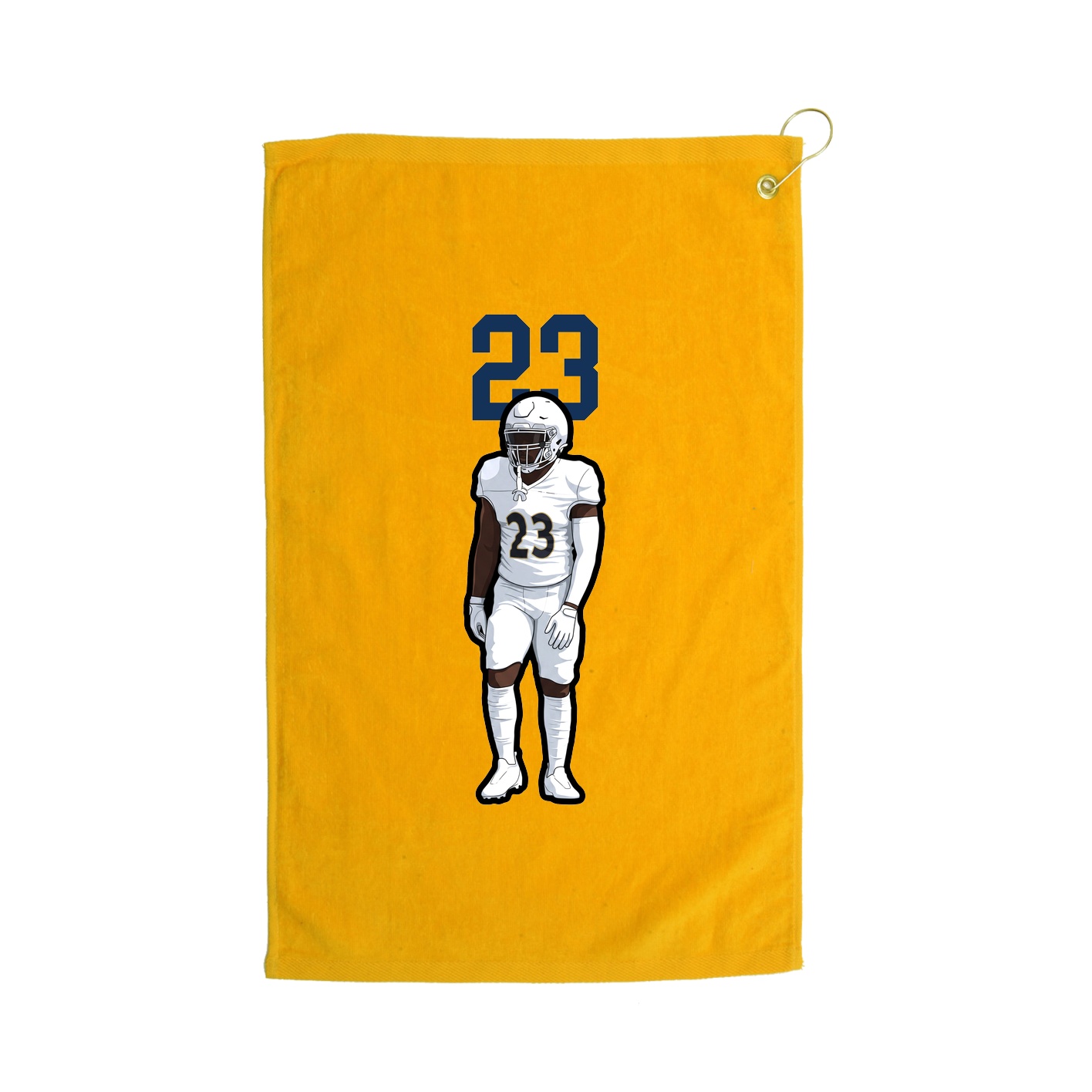 Golf Towel — Number Top in Gold