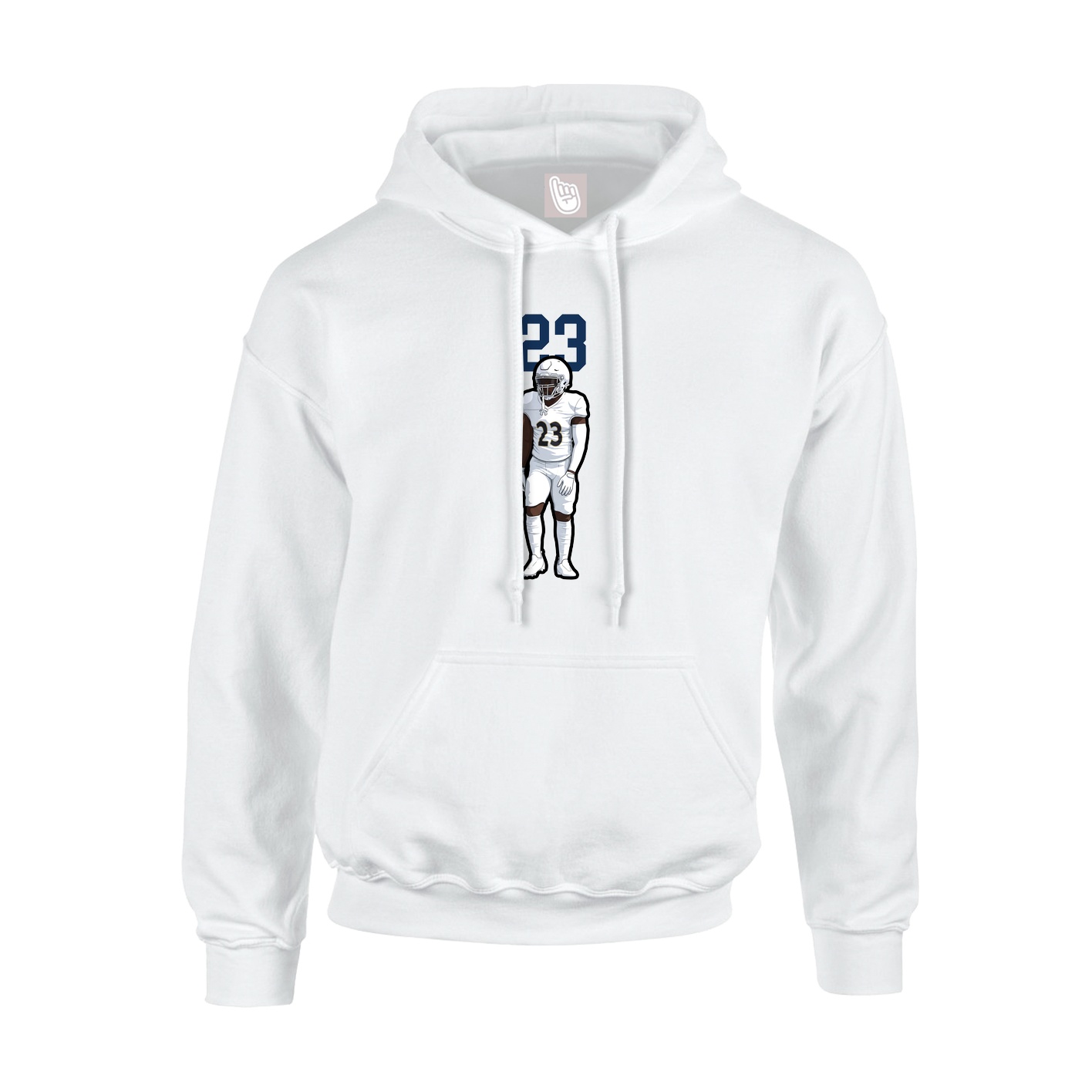 Hoodie — Number Top in White