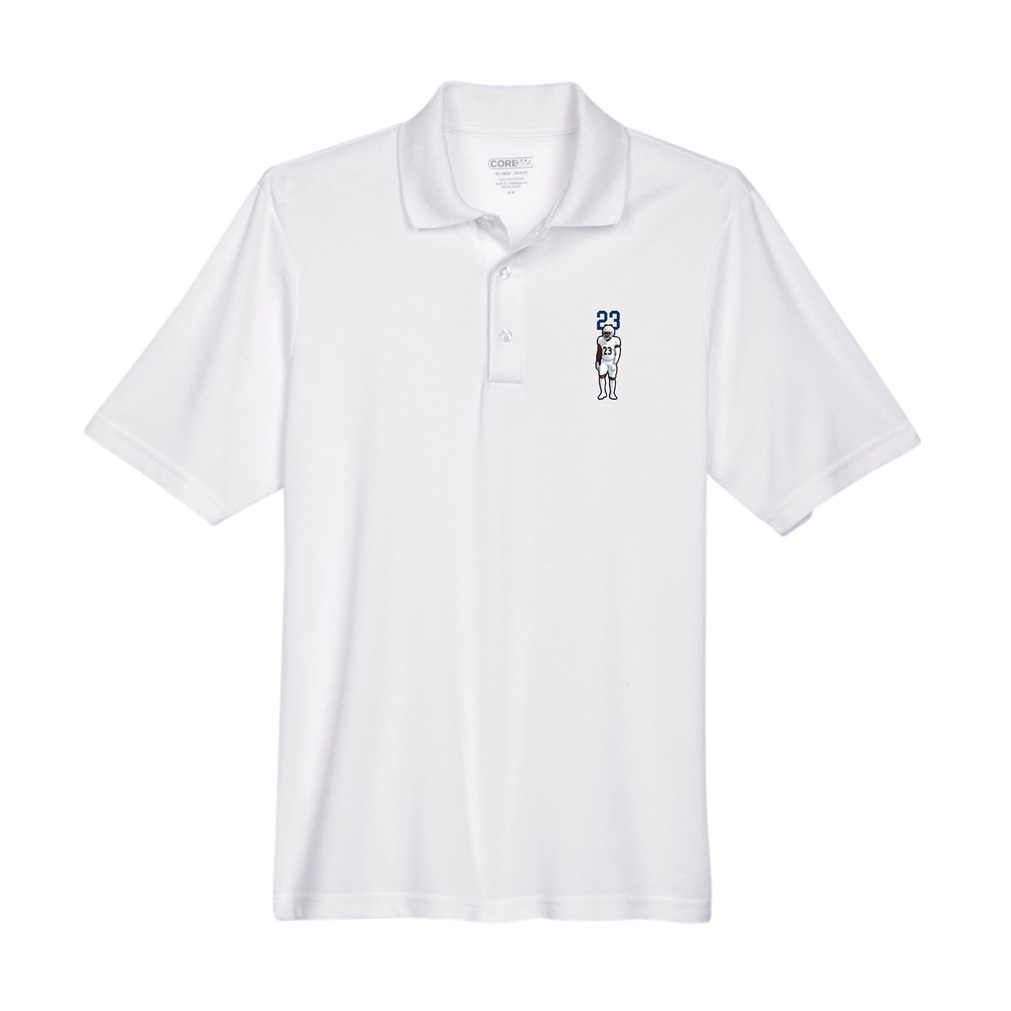 Performance Polo — Number Top in White