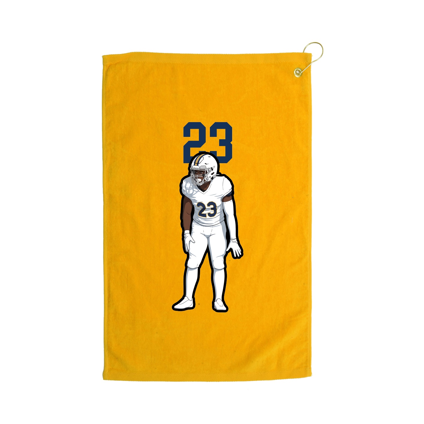 Golf Towel — Number Top in Gold